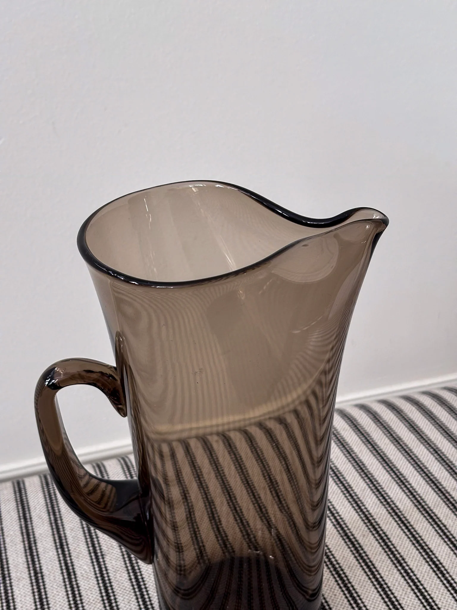 Mid-Century Smoked Glass Pitcher - Image 10