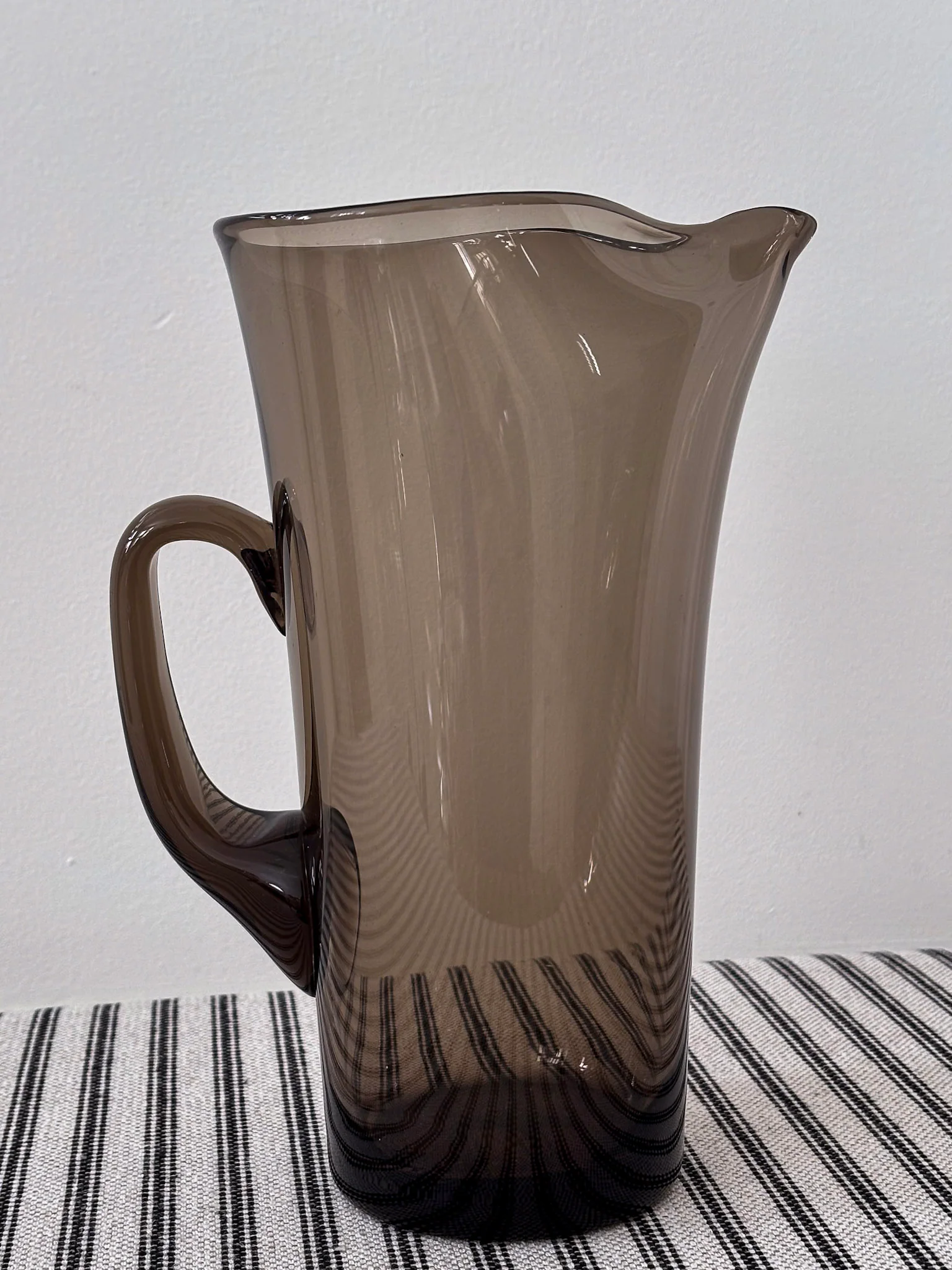 Mid-Century Smoked Glass Pitcher - Image 11