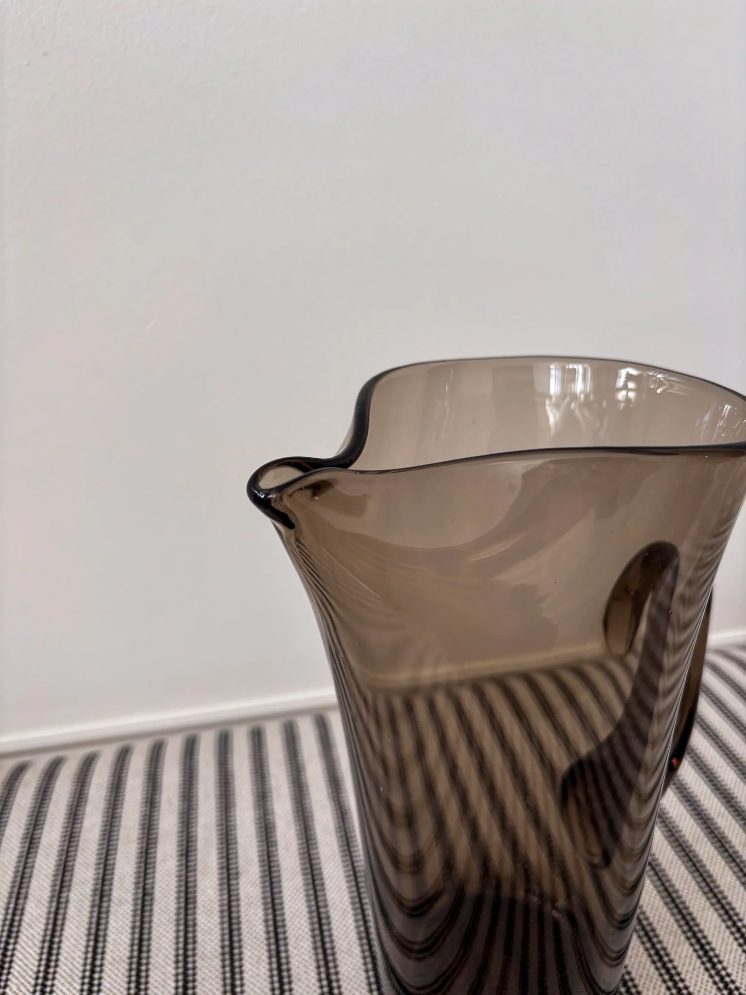 Mid-Century Smoked Glass Pitcher - Image 4