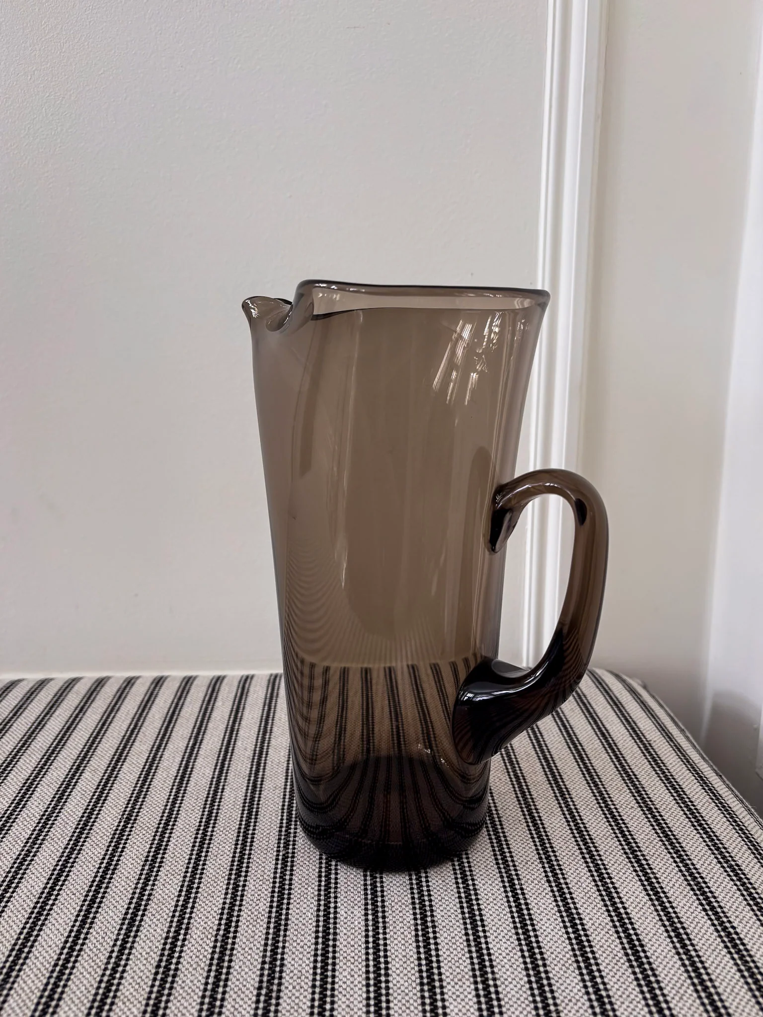 Mid-Century Smoked Glass Pitcher - Image 5