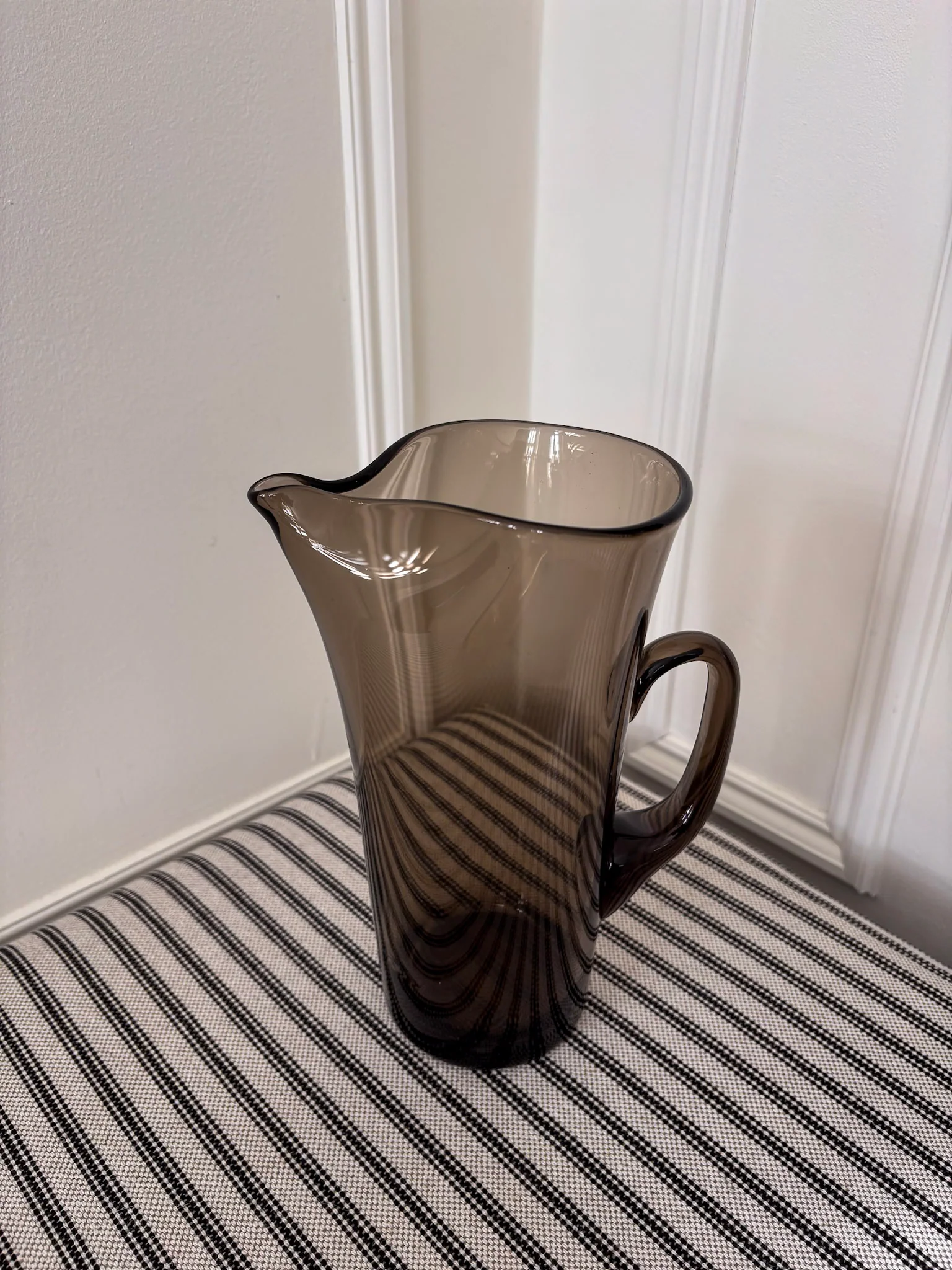 Mid-Century Smoked Glass Pitcher - Image 6