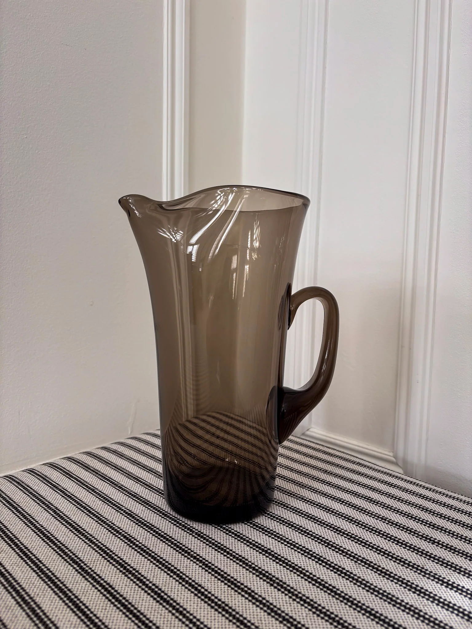 Mid-Century Smoked Glass Pitcher - Image 7