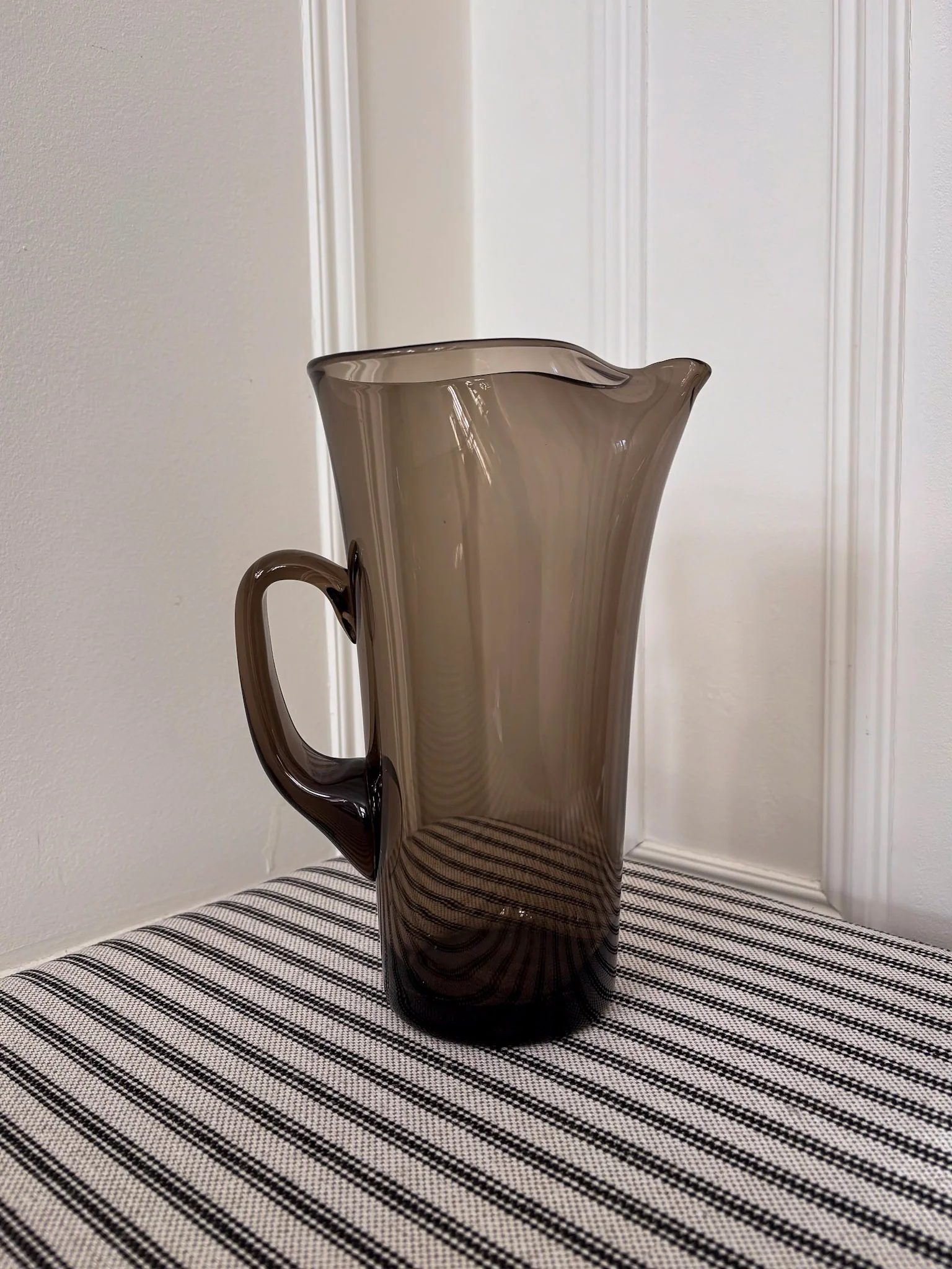 Mid-Century Smoked Glass Pitcher - Image 8