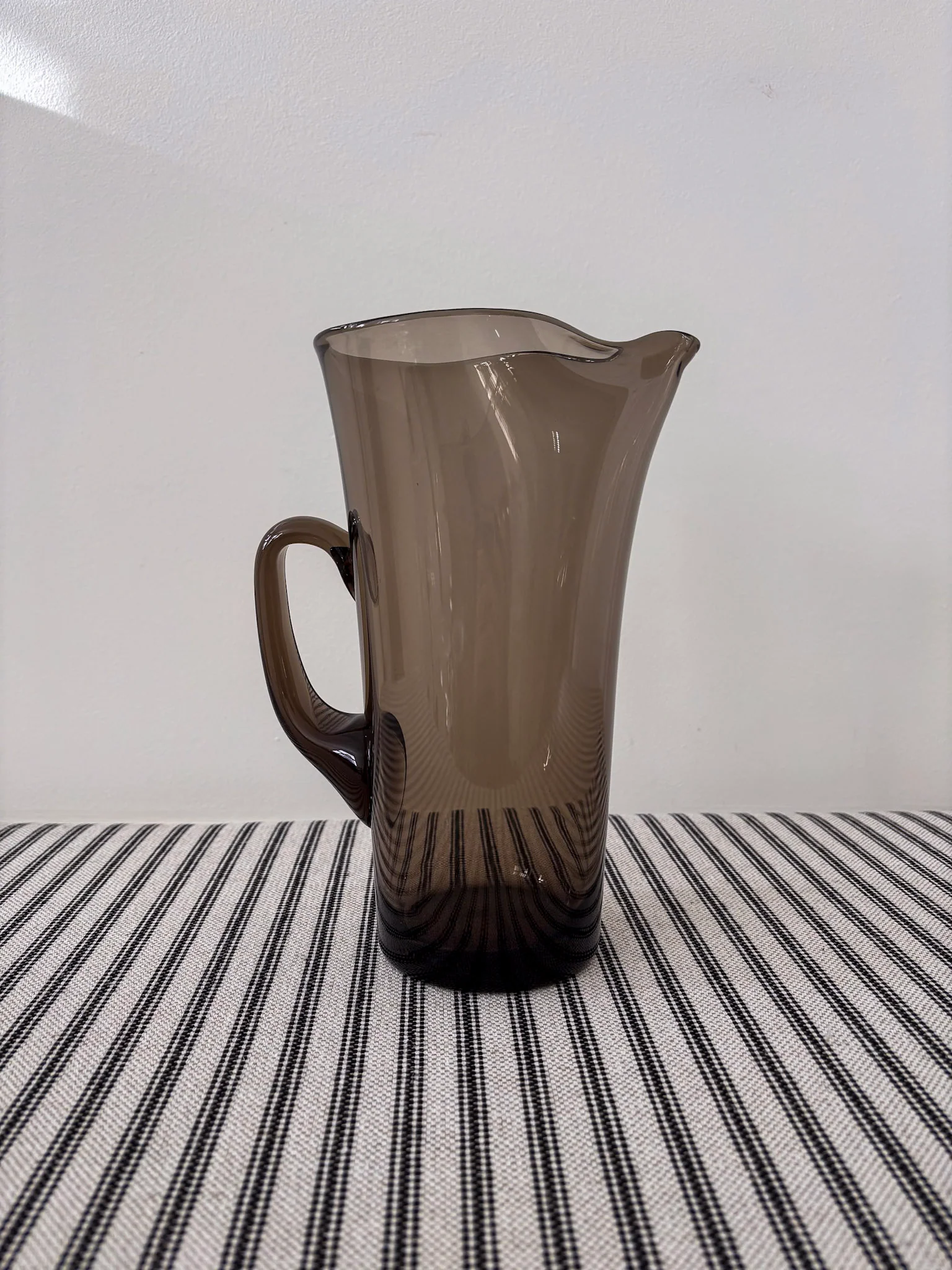 Mid-Century Smoked Glass Pitcher - Image 9