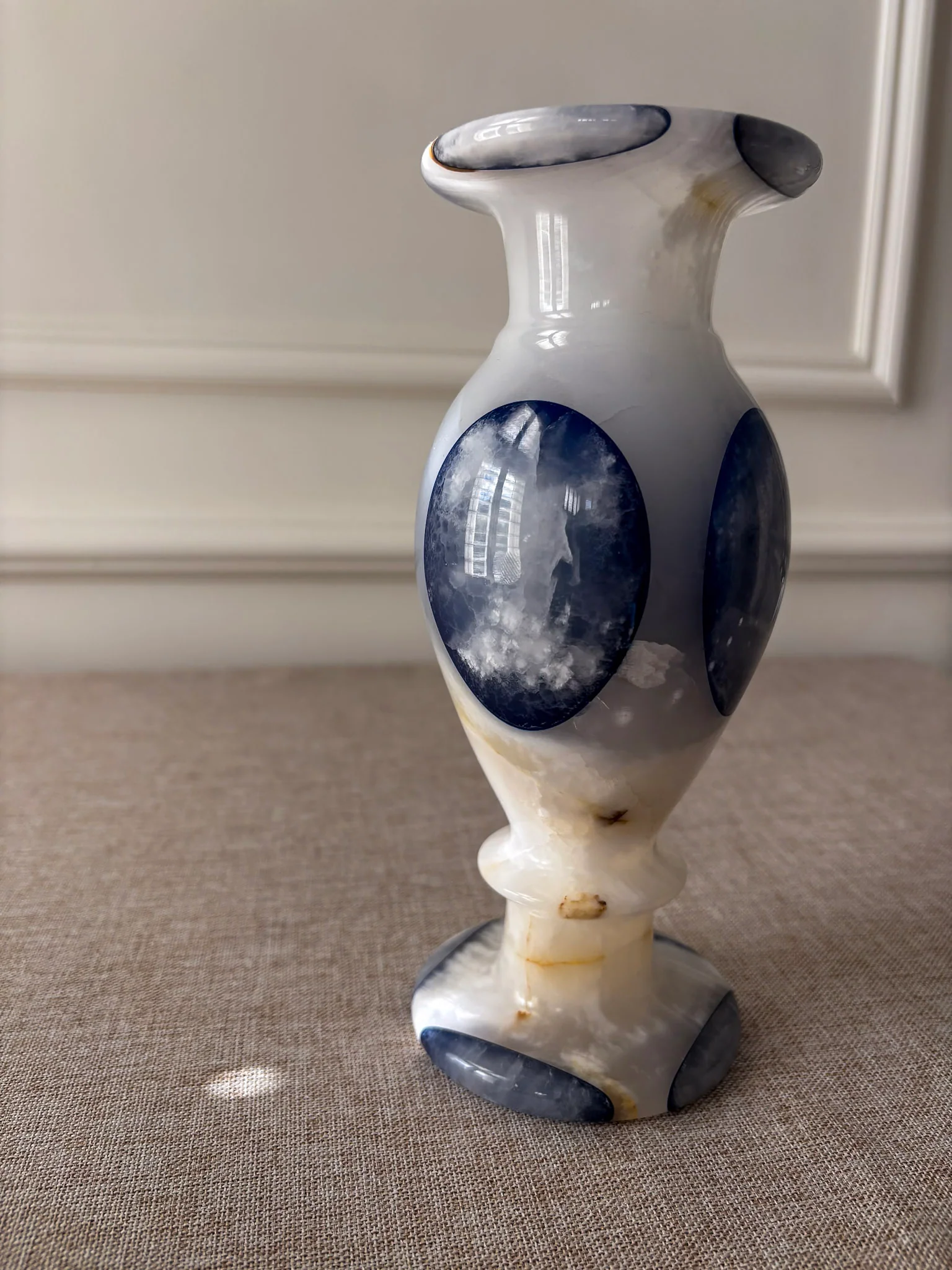 Blue Onyx Inlaid Vase - Image 5