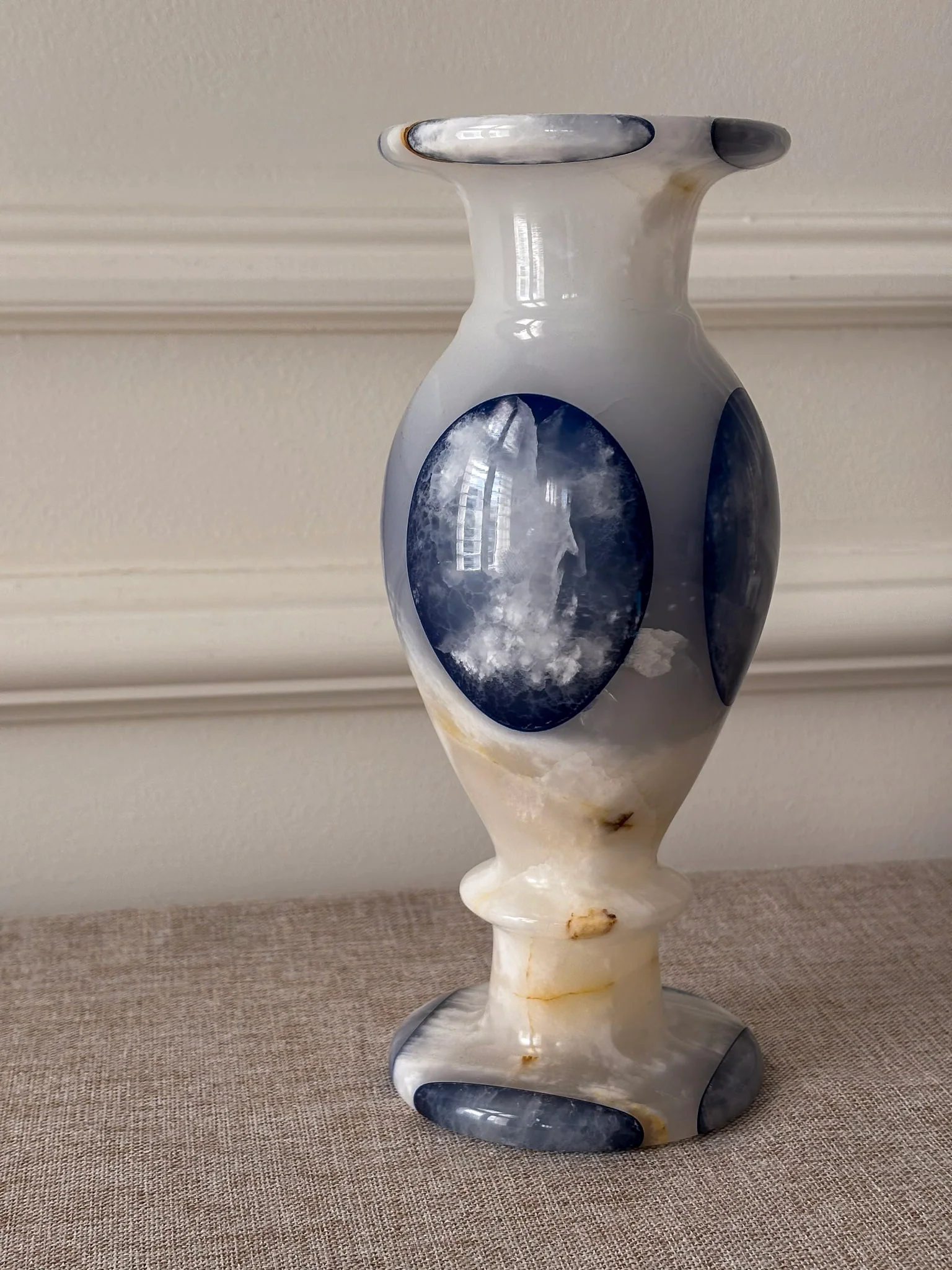 Blue Onyx Inlaid Vase - Image 6