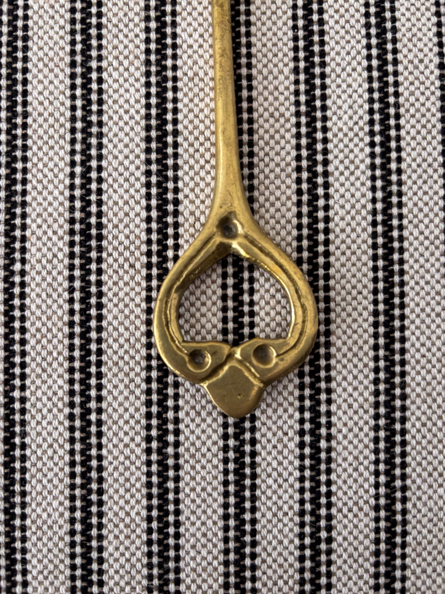 Brass Candle Snuffer with Sculpted Ring Handle - Image 3