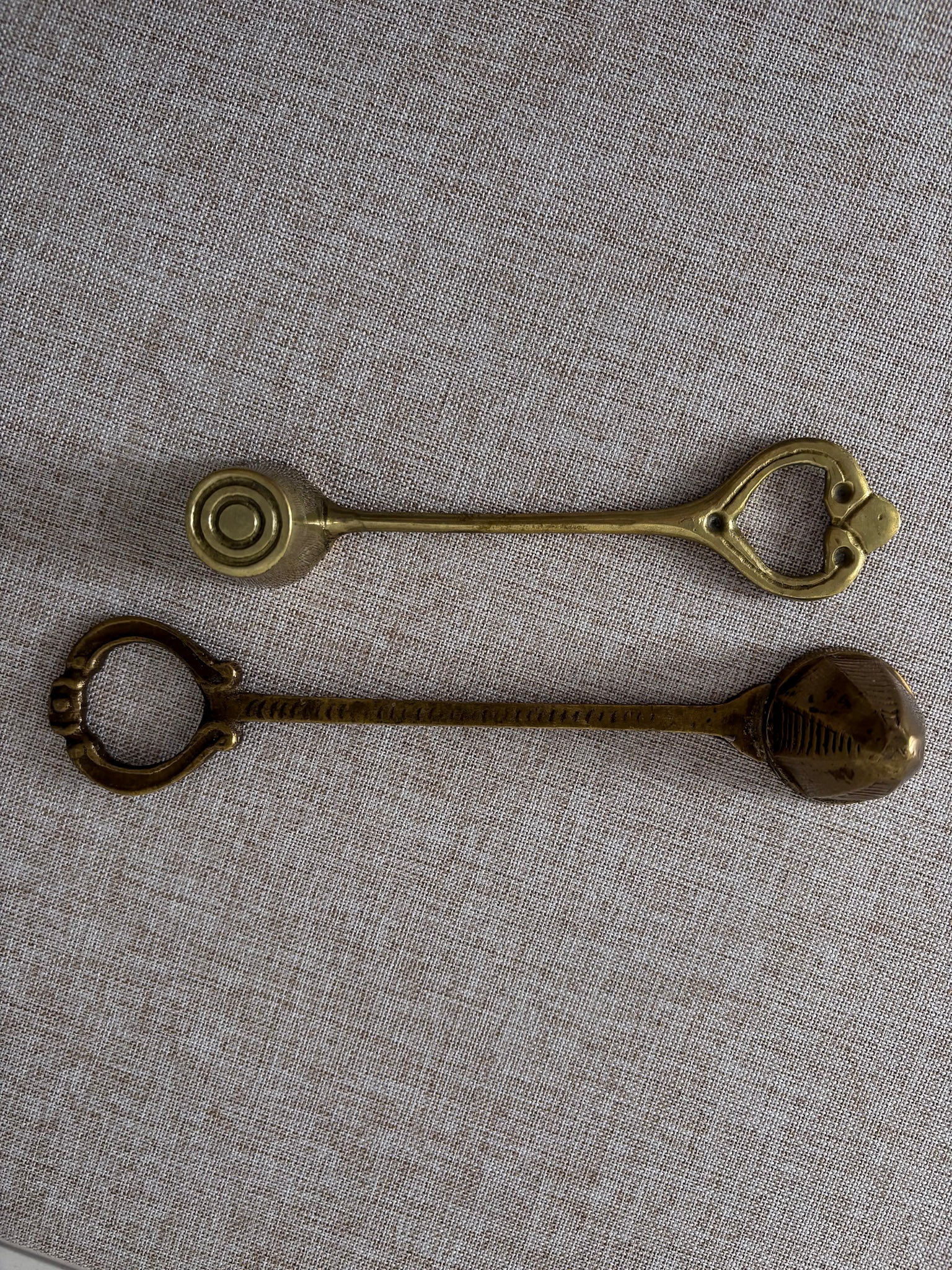 Brass Candle Snuffer with Sculpted Ring Handle - Image 6