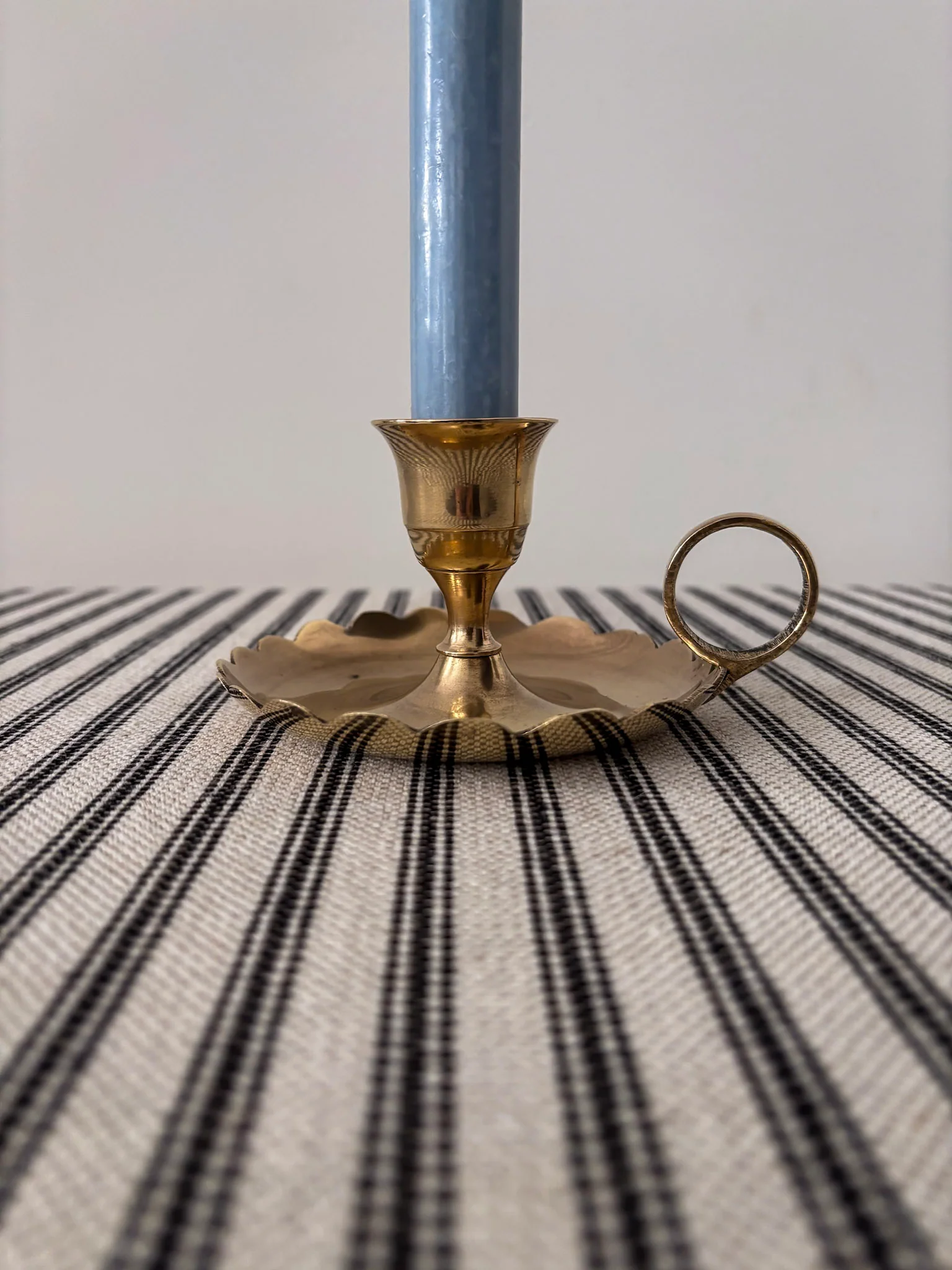 Brass Chamberstick Scalloped Candle Holder - Image 6