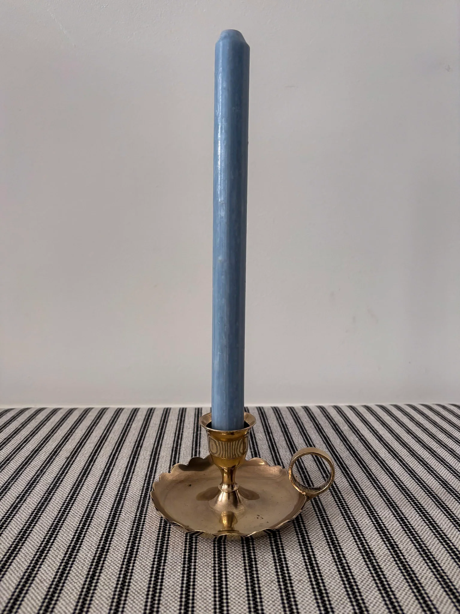 Brass Chamberstick Scalloped Candle Holder - Image 7