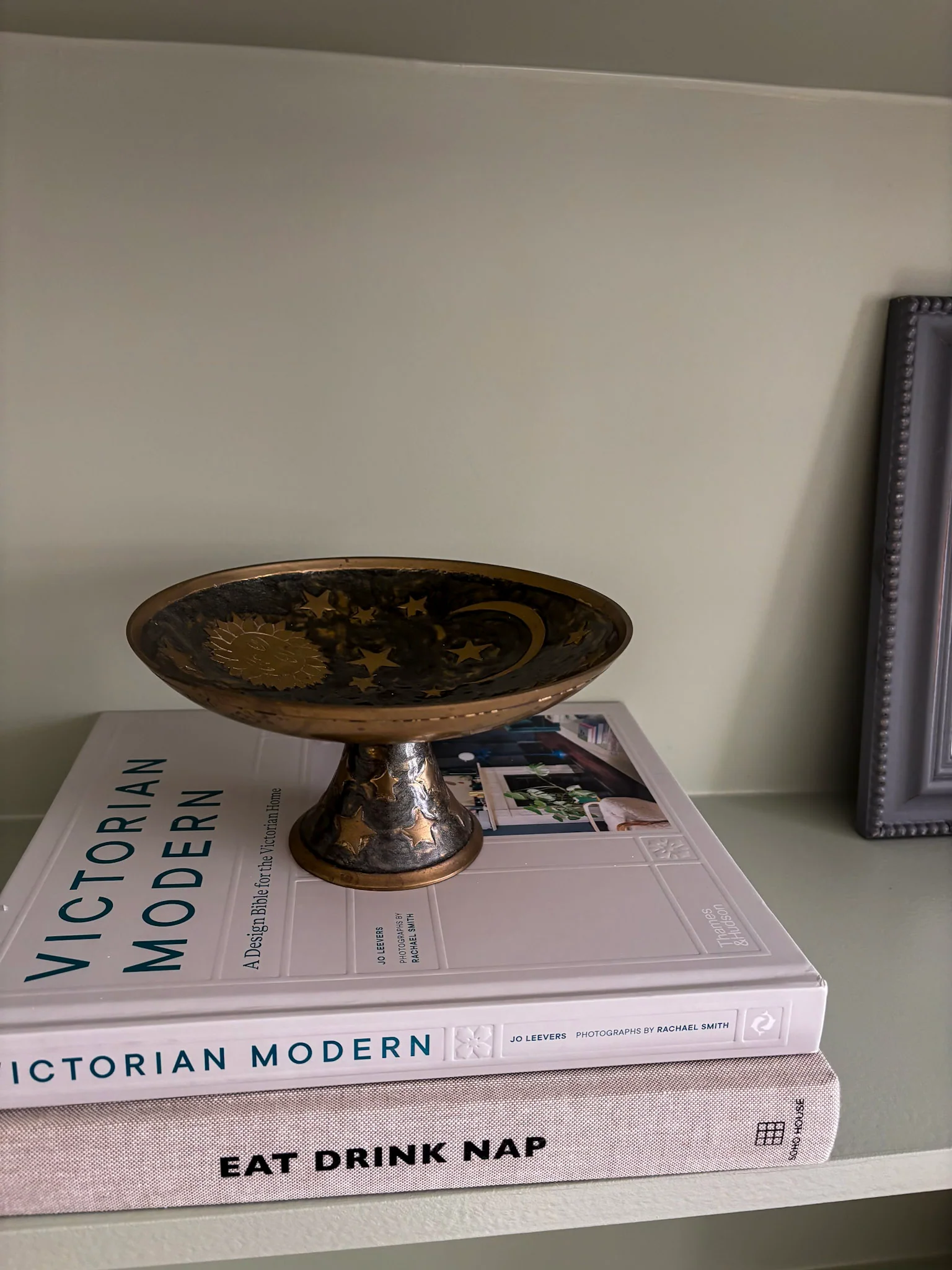 Brass Pedestal Dish – Celestial Enamel - Image 11