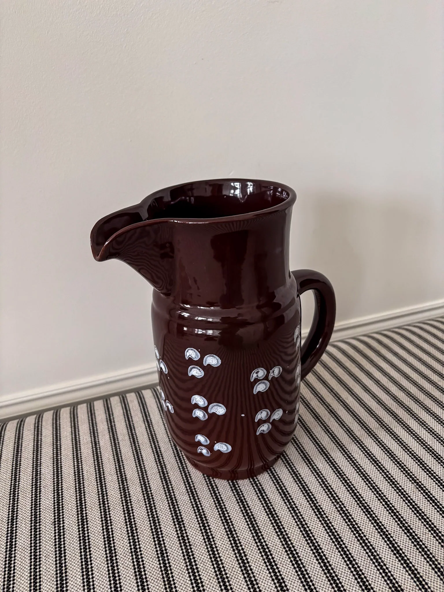 Brown Glazed Ceramic Jug Vase - Image 2