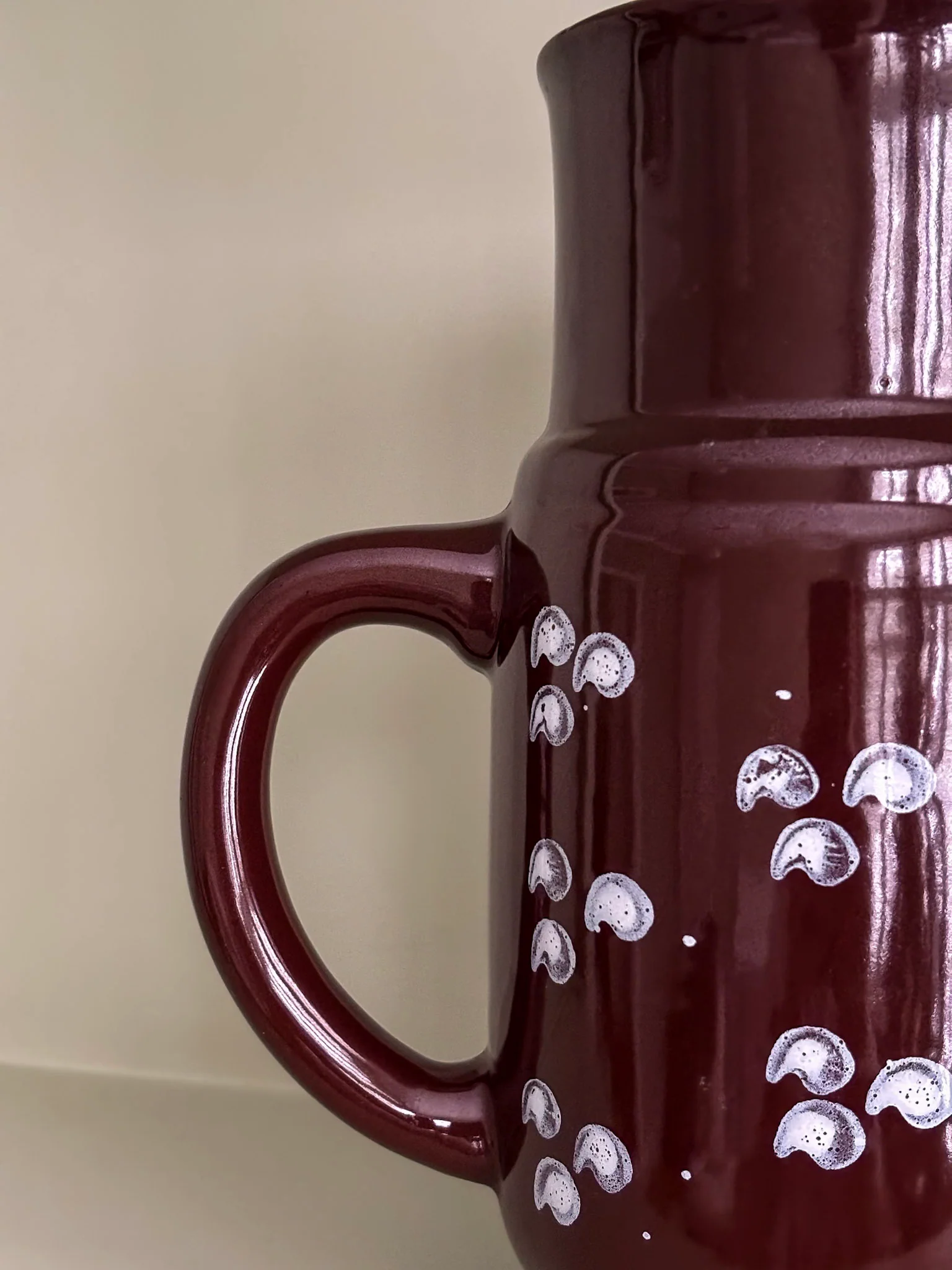 Brown Glazed Ceramic Jug Vase - Image 5