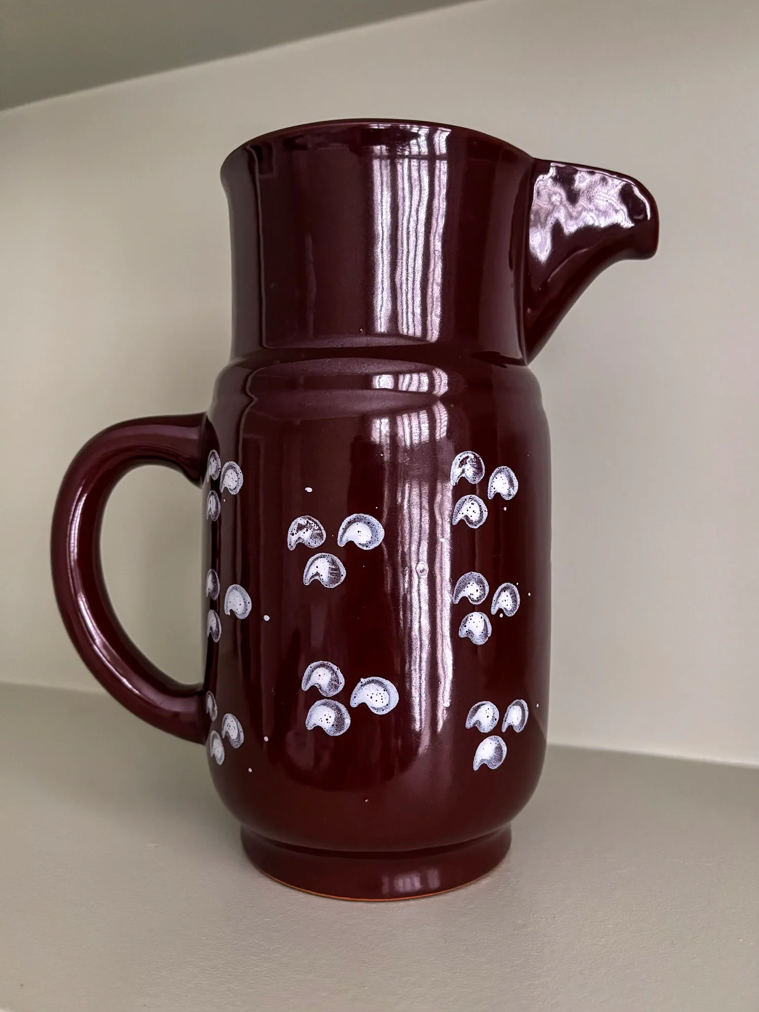 Brown Glazed Ceramic Jug Vase - Image 6