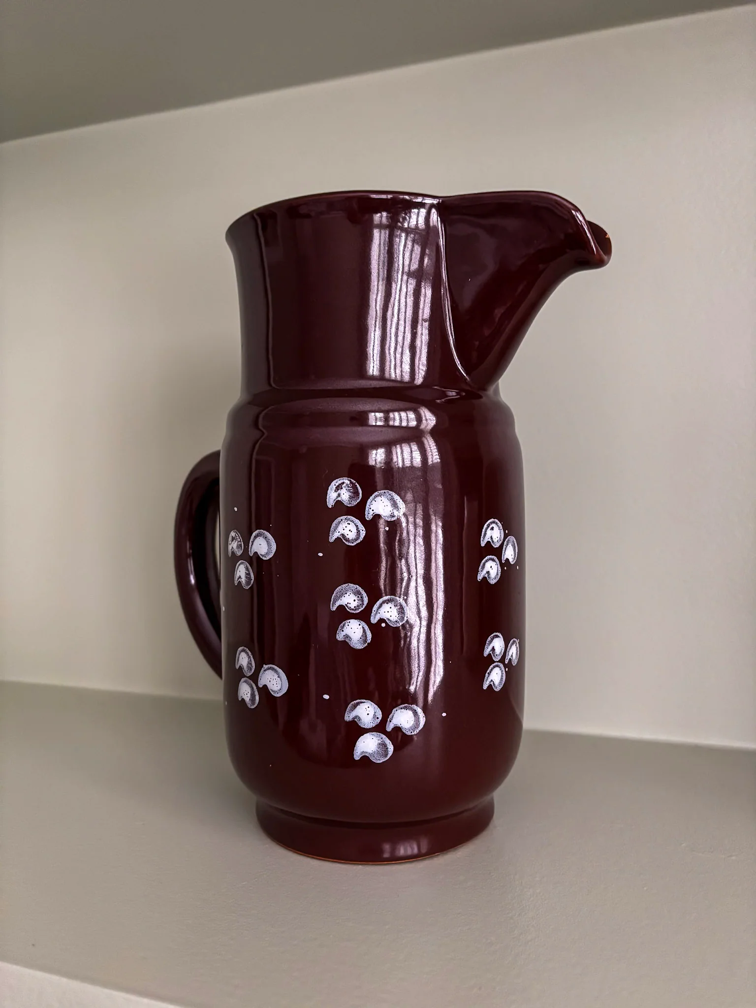 Brown Glazed Ceramic Jug Vase - Image 7