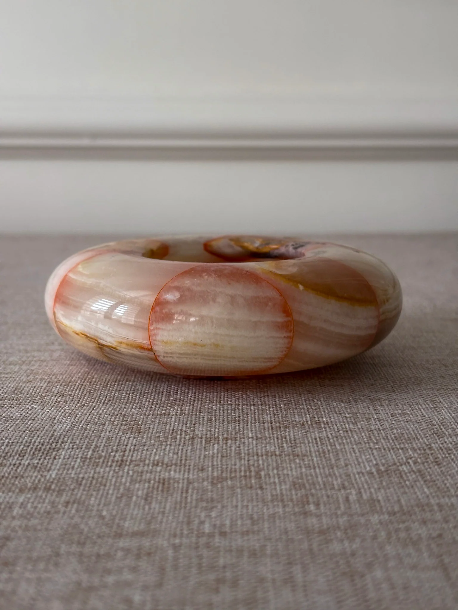 Checked Onyx Tea-Light Dish / Ashtray - Image 9