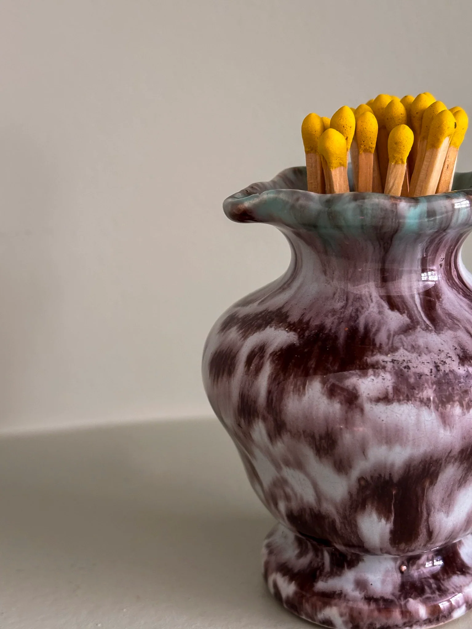 Glaze Ceramic Mini Jug Matchstick Holder - Image 4