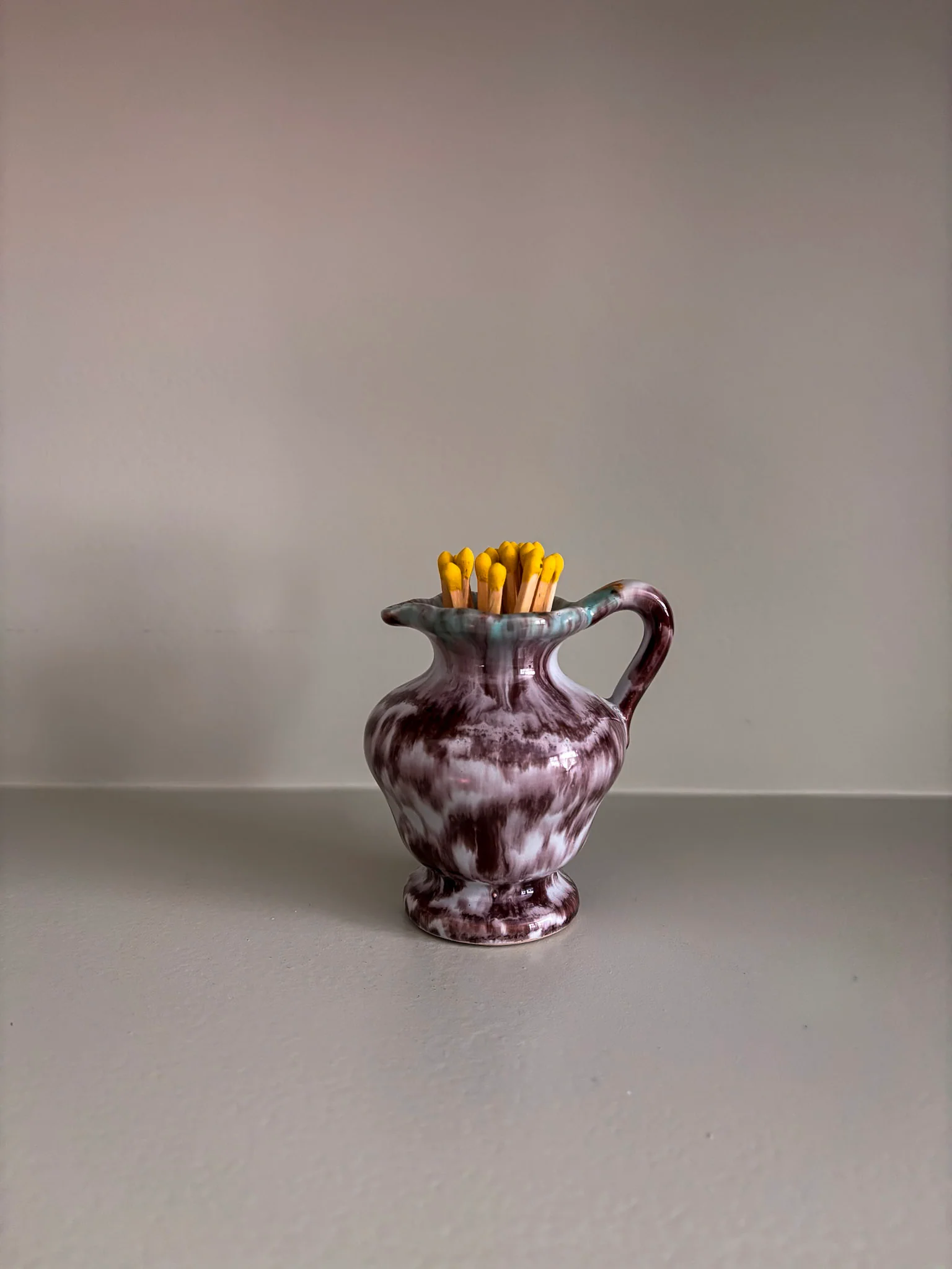 Glaze Ceramic Mini Jug Matchstick Holder - Image 5