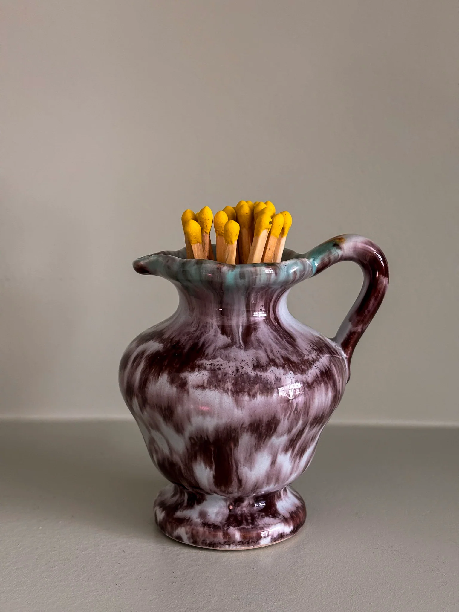 Glaze Ceramic Mini Jug Matchstick Holder - Image 6