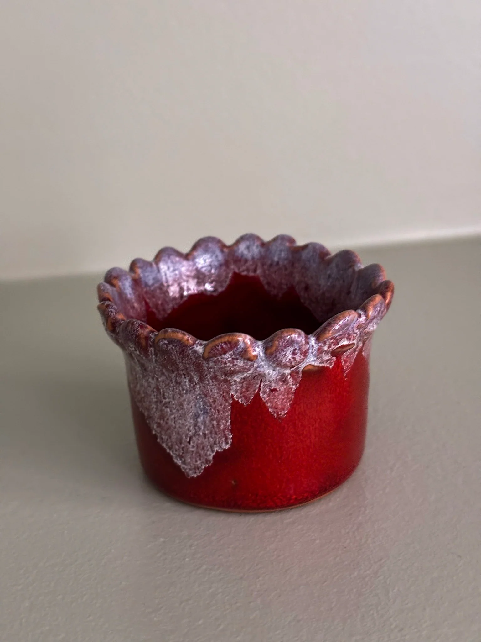 Handmade Drip-Glaze Matchstick Pot - Image 12