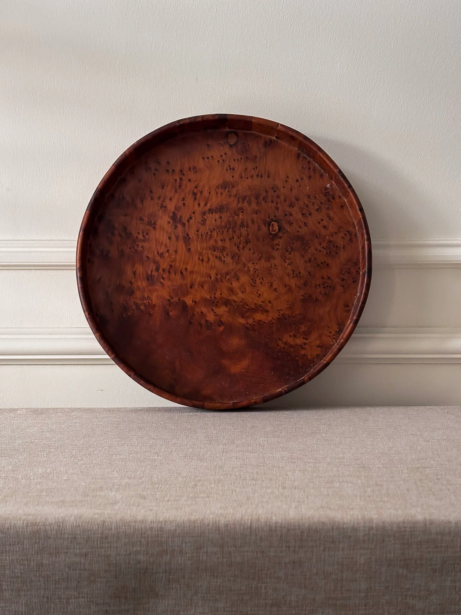 Large Burr Wood Decorative Tray - Image 6