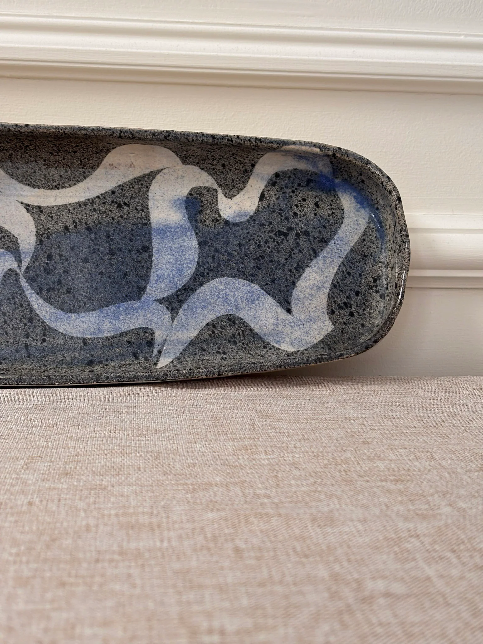 Mid Century Studio Pottery Ribbon Tray/ Plate - Image 3