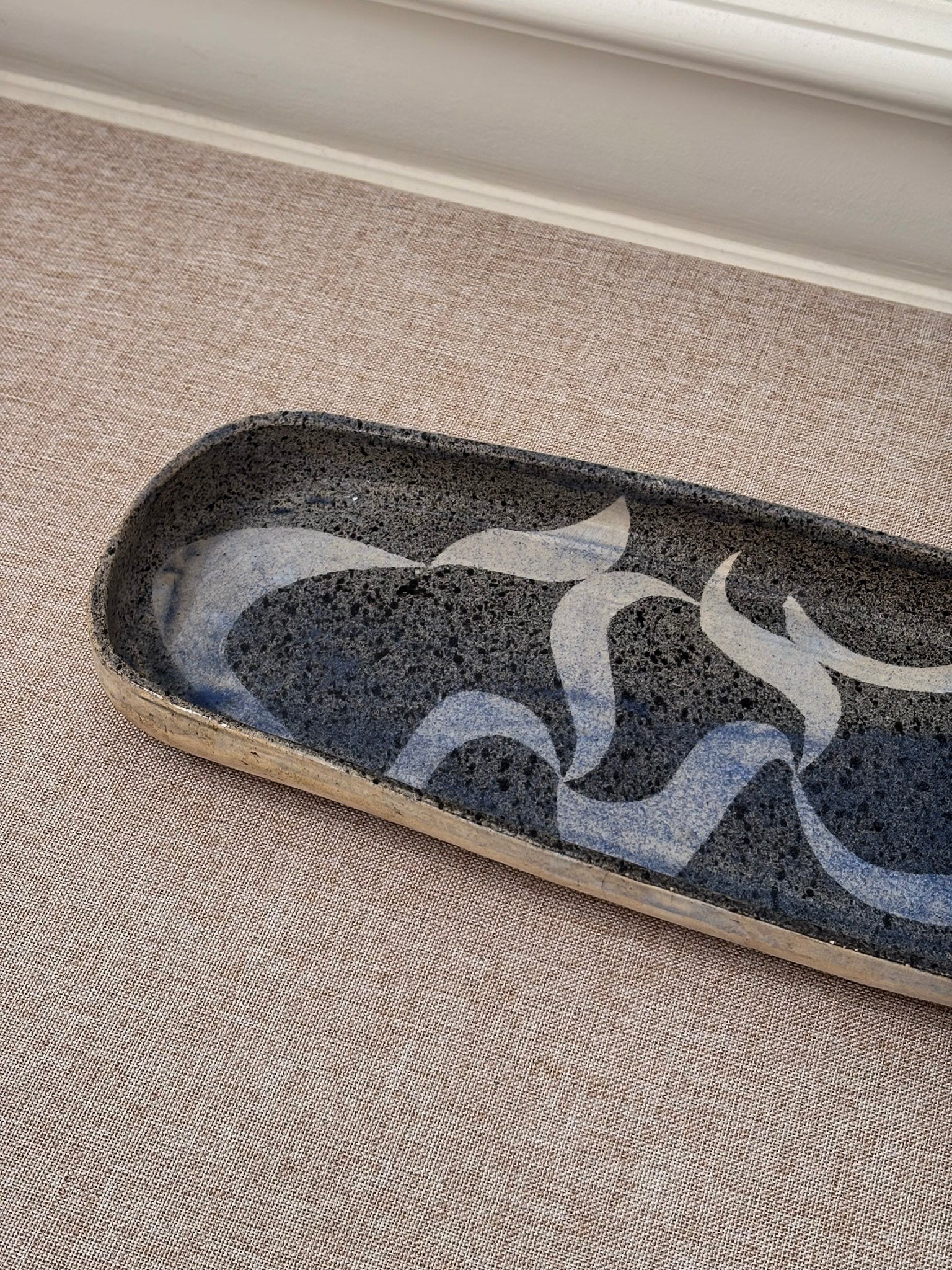 Mid Century Studio Pottery Ribbon Tray/ Plate - Image 5