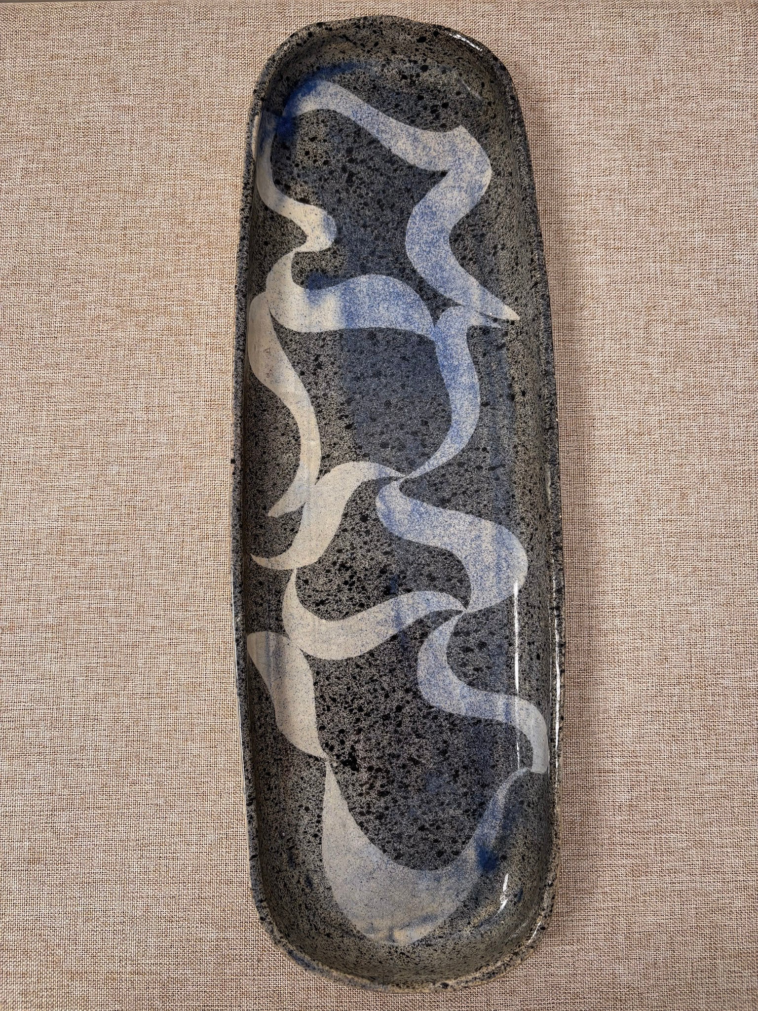 Mid Century Studio Pottery Ribbon Tray/ Plate - Image 6