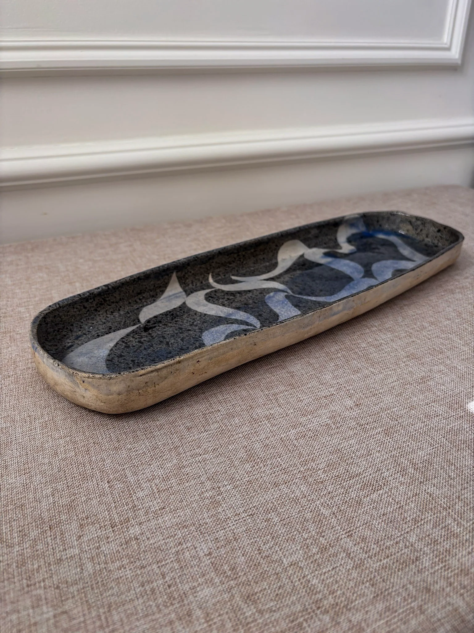 Mid Century Studio Pottery Ribbon Tray/ Plate - Image 7