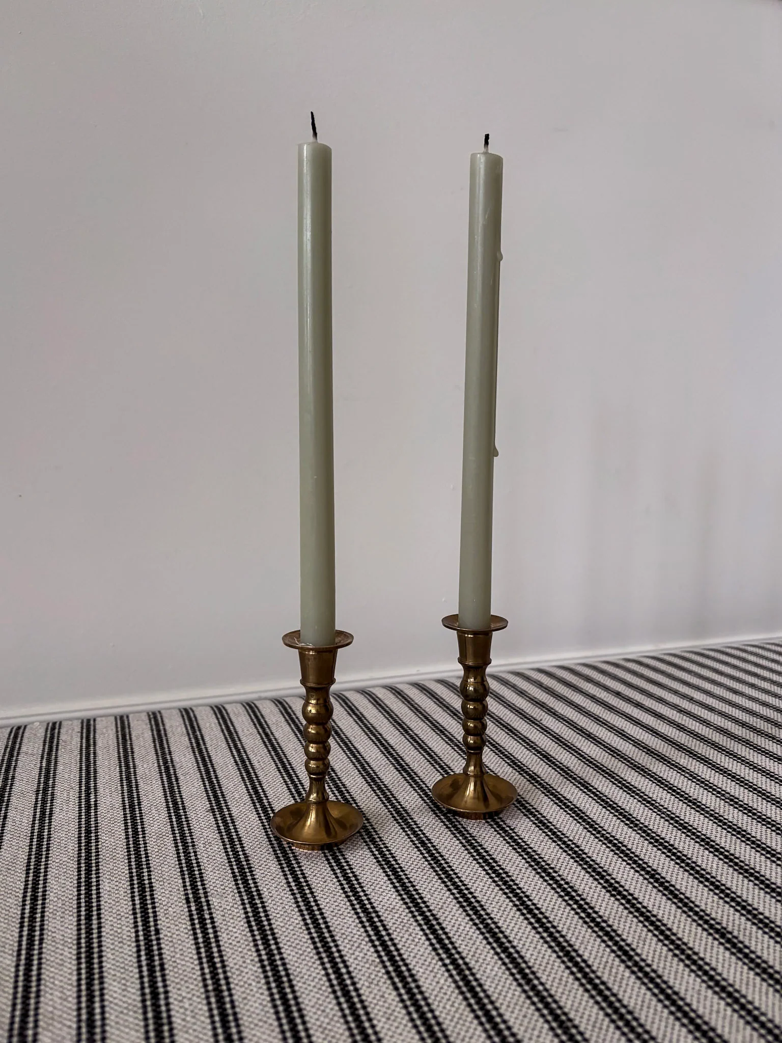 Mini Brass Taper Bobbin Stem Candlestick Holders - Image 8