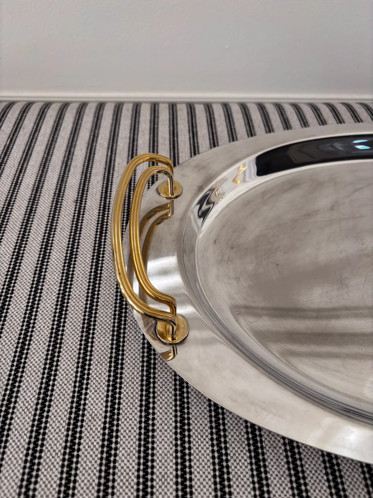 Mixed Metal Oval Decorative Tray - Image 10
