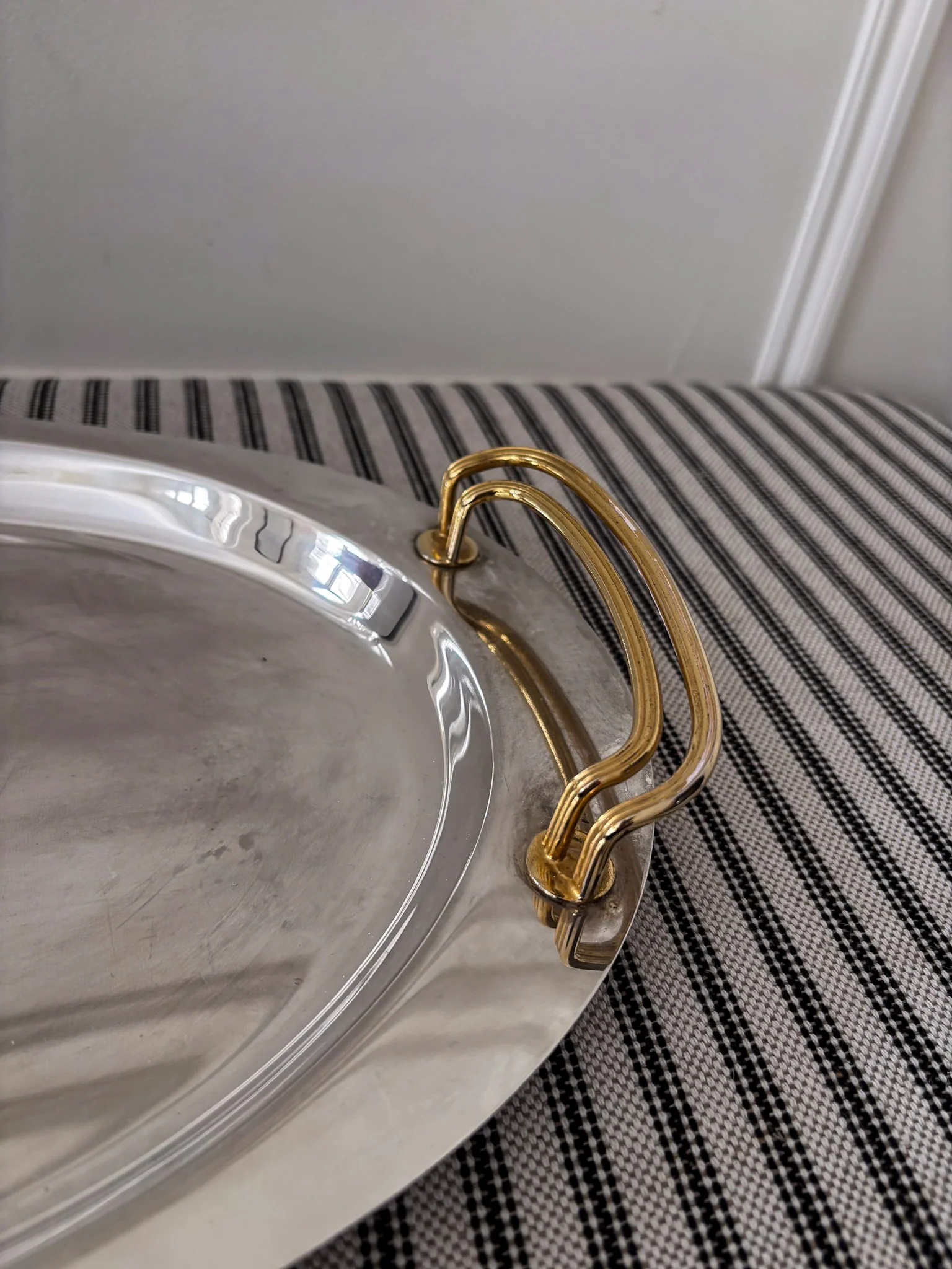 Mixed Metal Oval Decorative Tray - Image 11