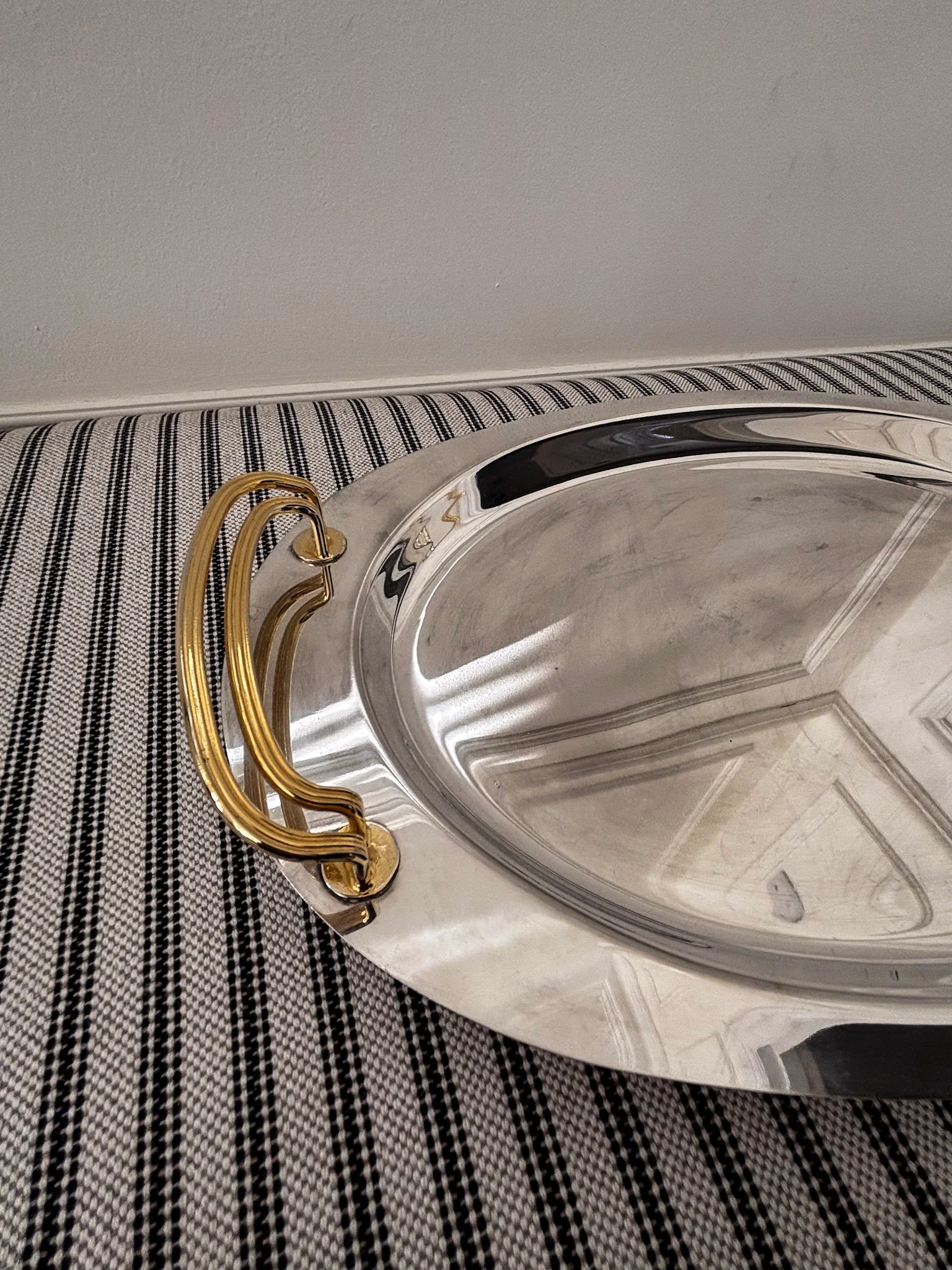 Mixed Metal Oval Decorative Tray - Image 2