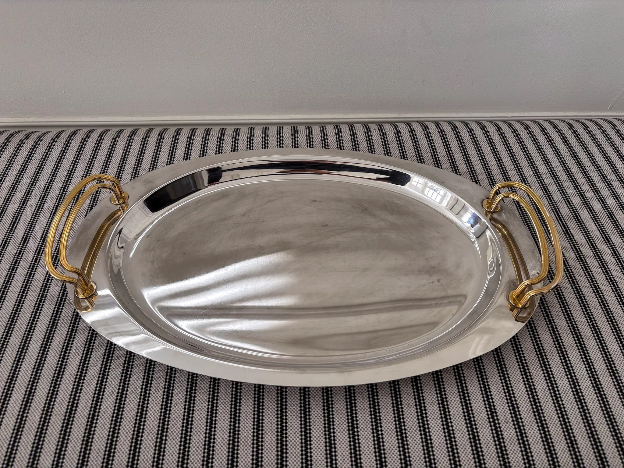 Mixed Metal Oval Decorative Tray - Image 6