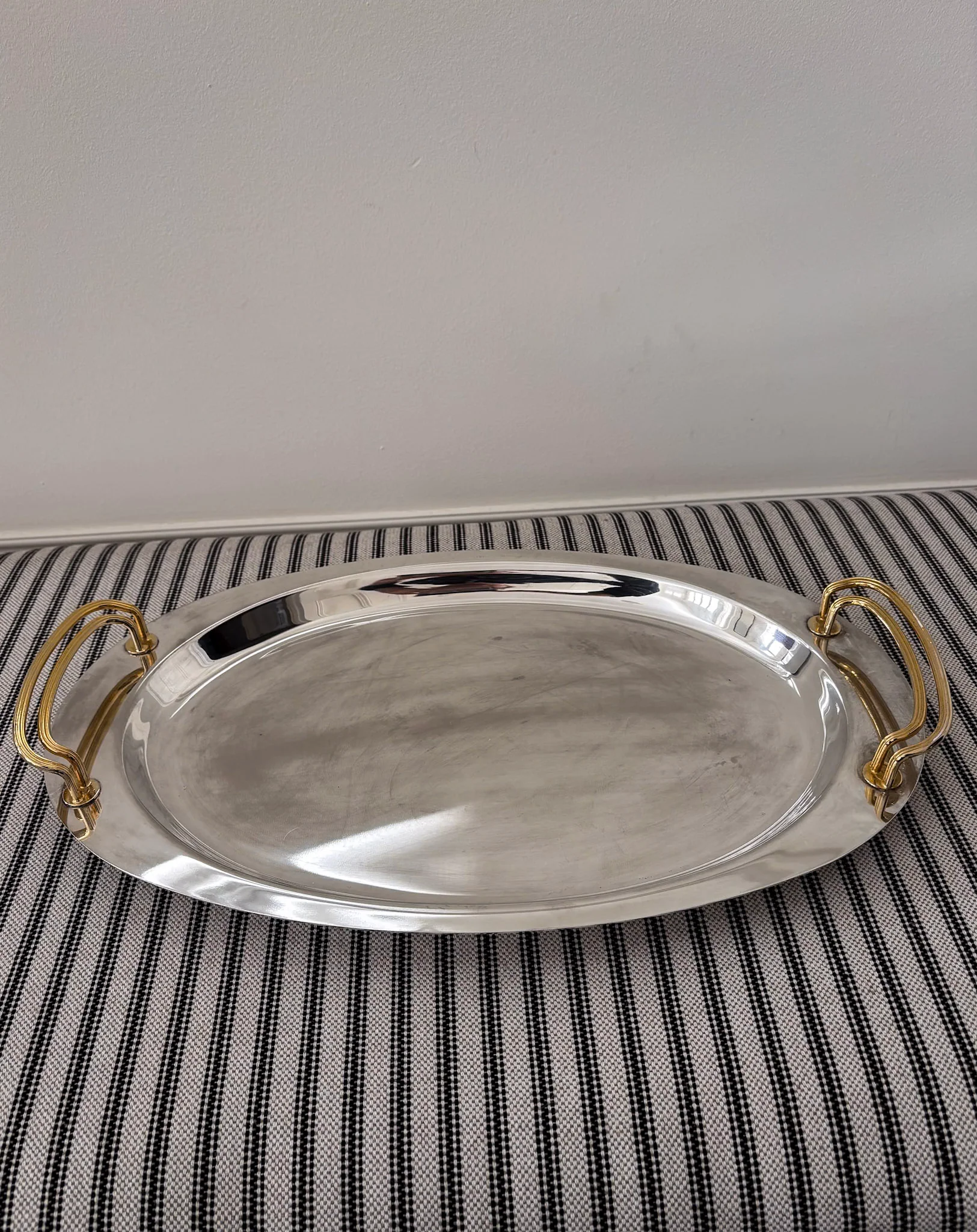 Mixed Metal Oval Decorative Tray - Image 7