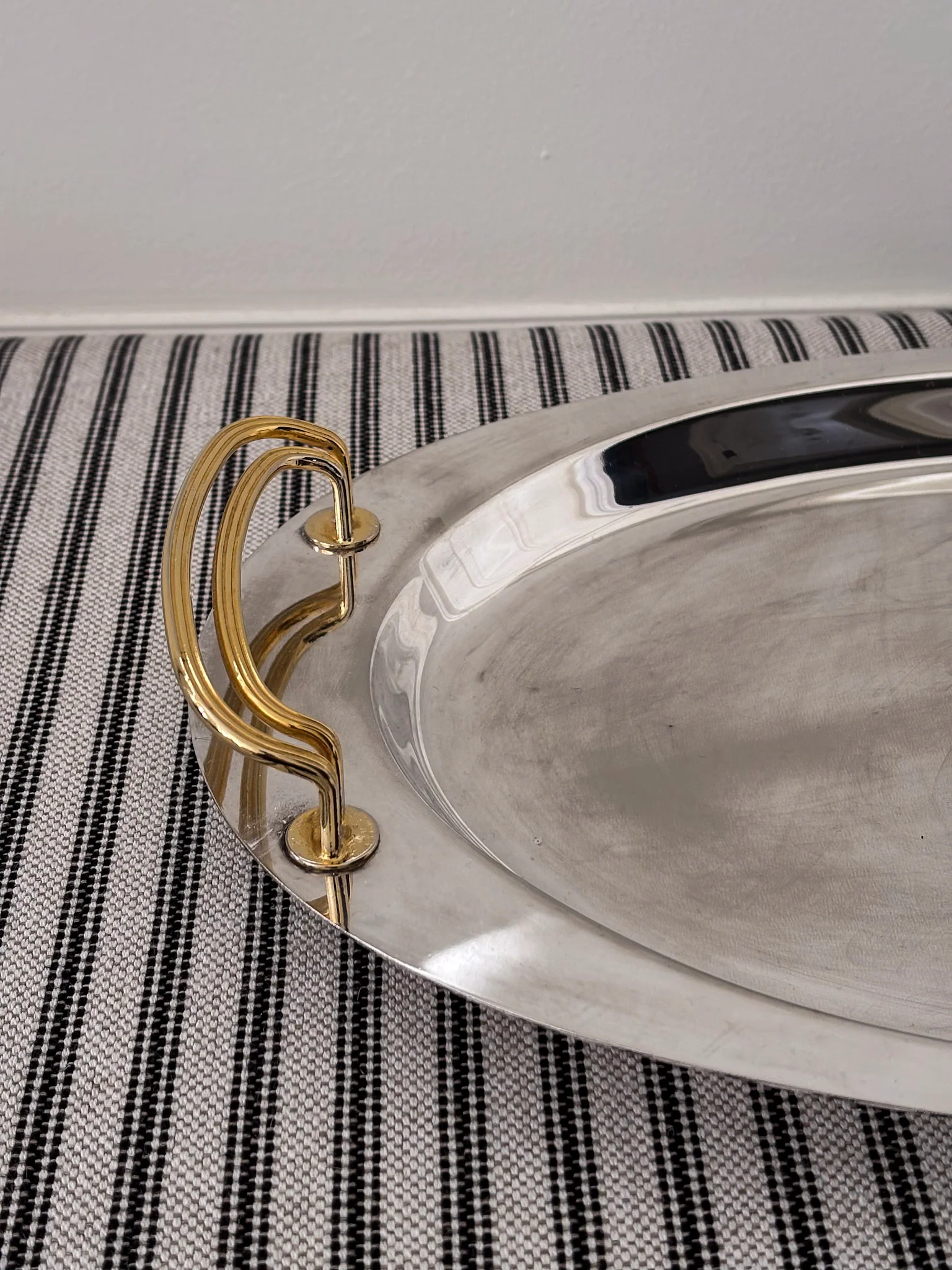 Mixed Metal Oval Decorative Tray - Image 9