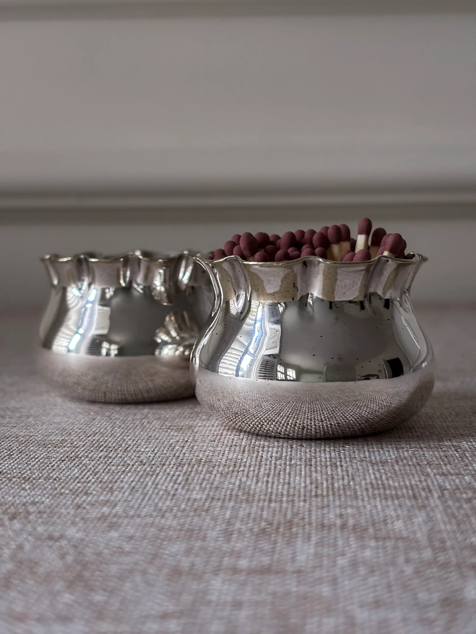 Silver Plate Matchstick Ruffle Edge Pot - Image 6