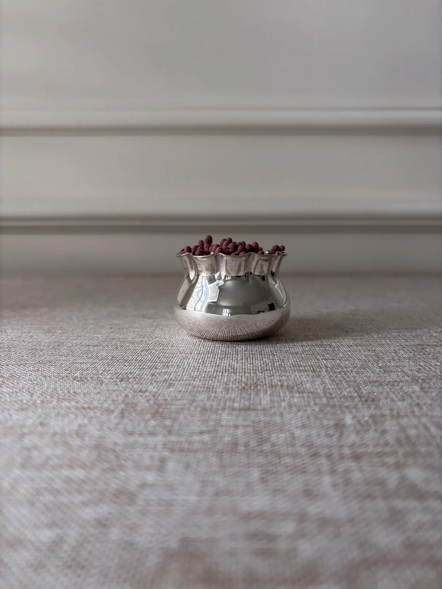 Silver Plate Matchstick Ruffle Edge Pot - Image 8