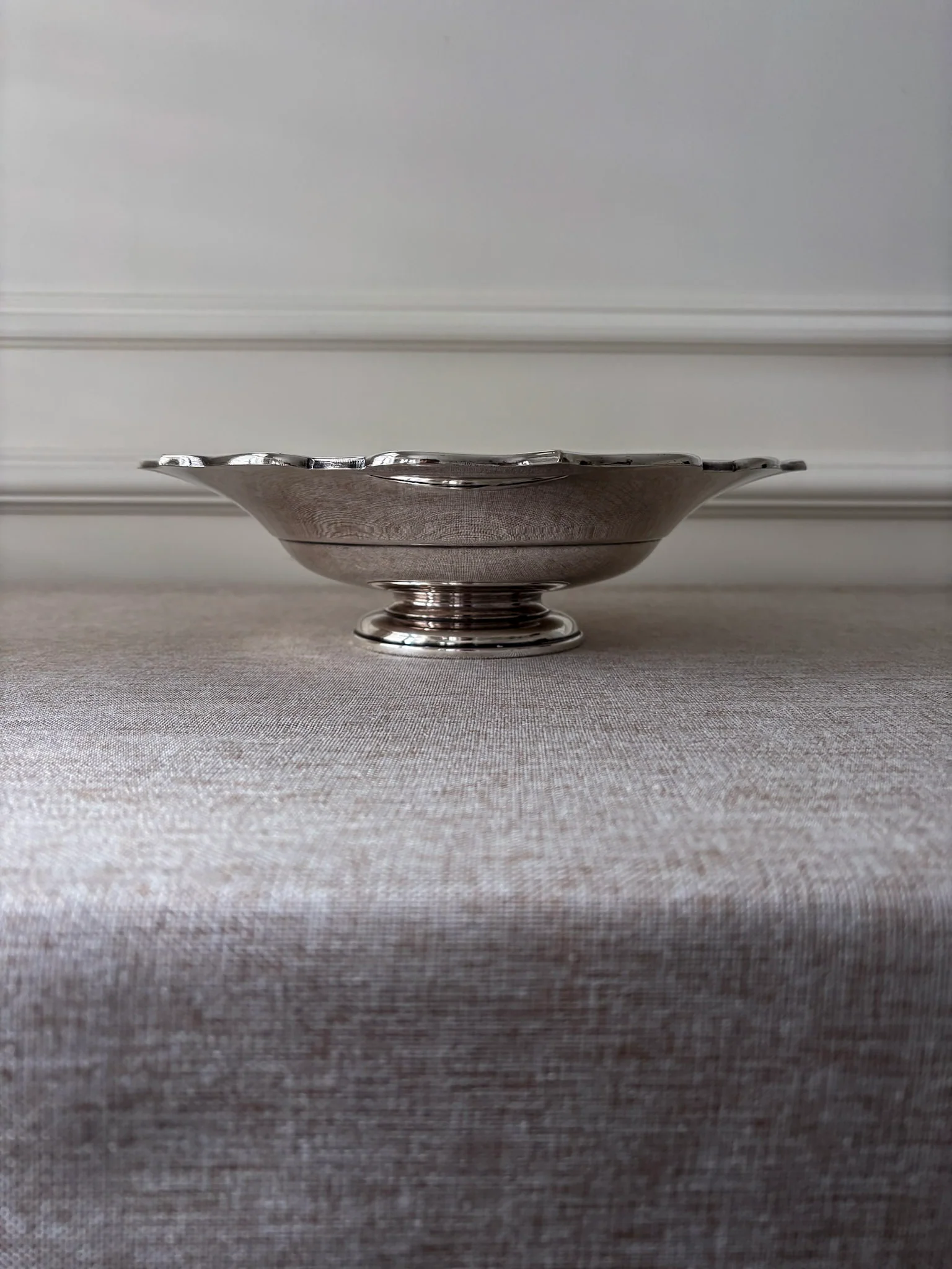 Silver Plate Scalloped Edge Tazza Pedestal Dish / Bowl - Image 5