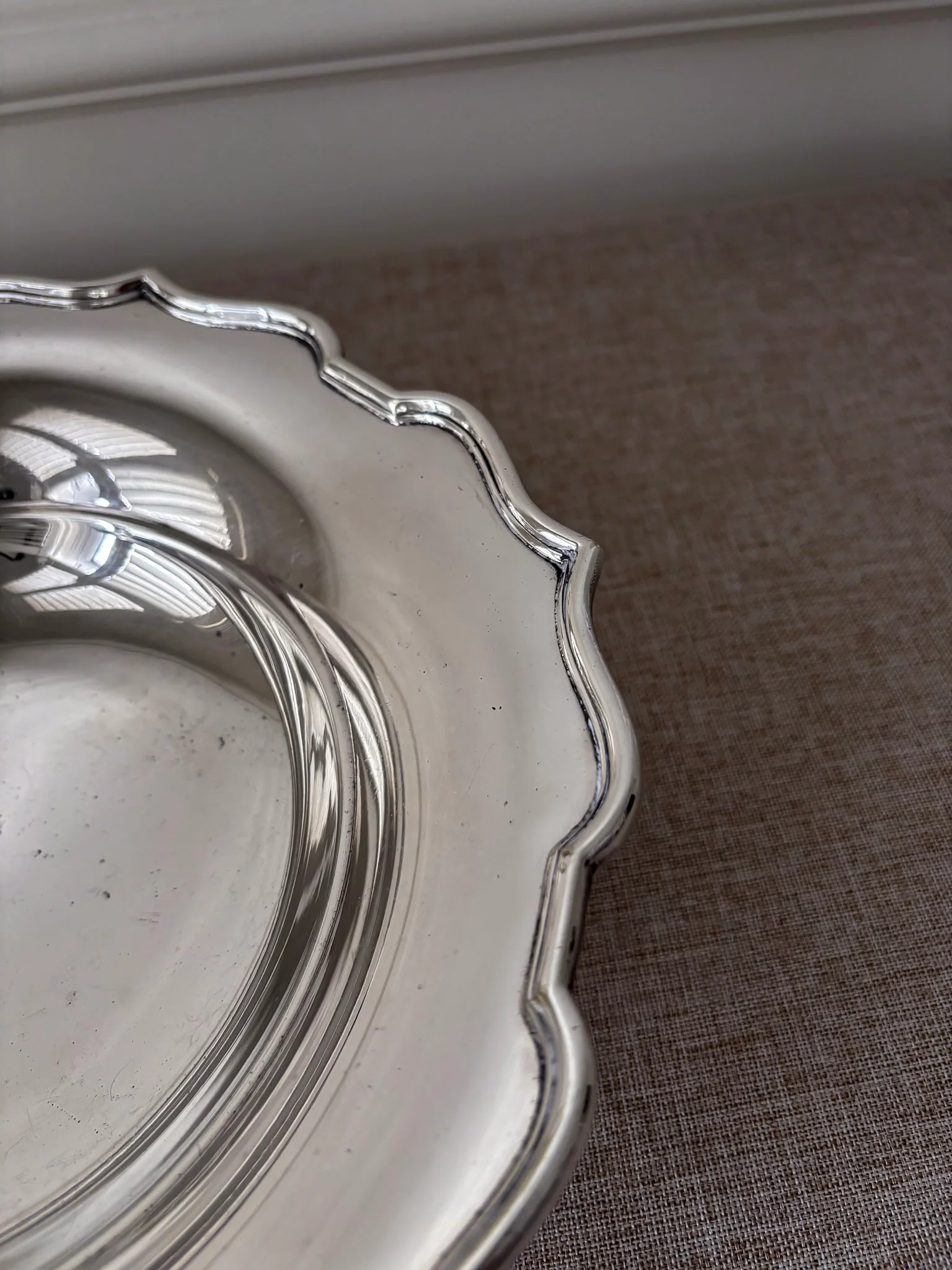 Silver Plate Scalloped Edge Tazza Pedestal Dish / Bowl - Image 9