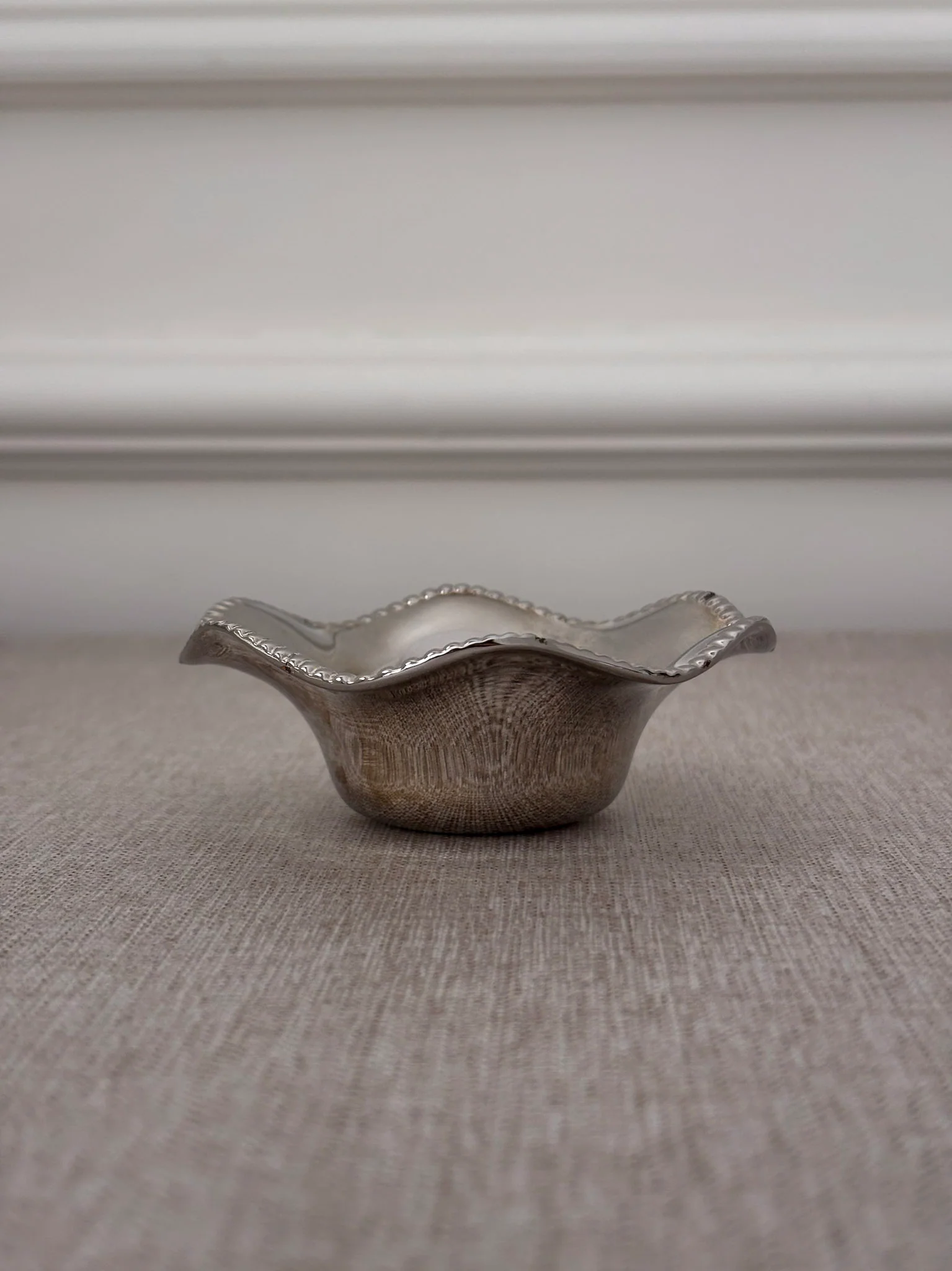 Silver-Plated Beaded Edge Trinket Bowl - Image 4