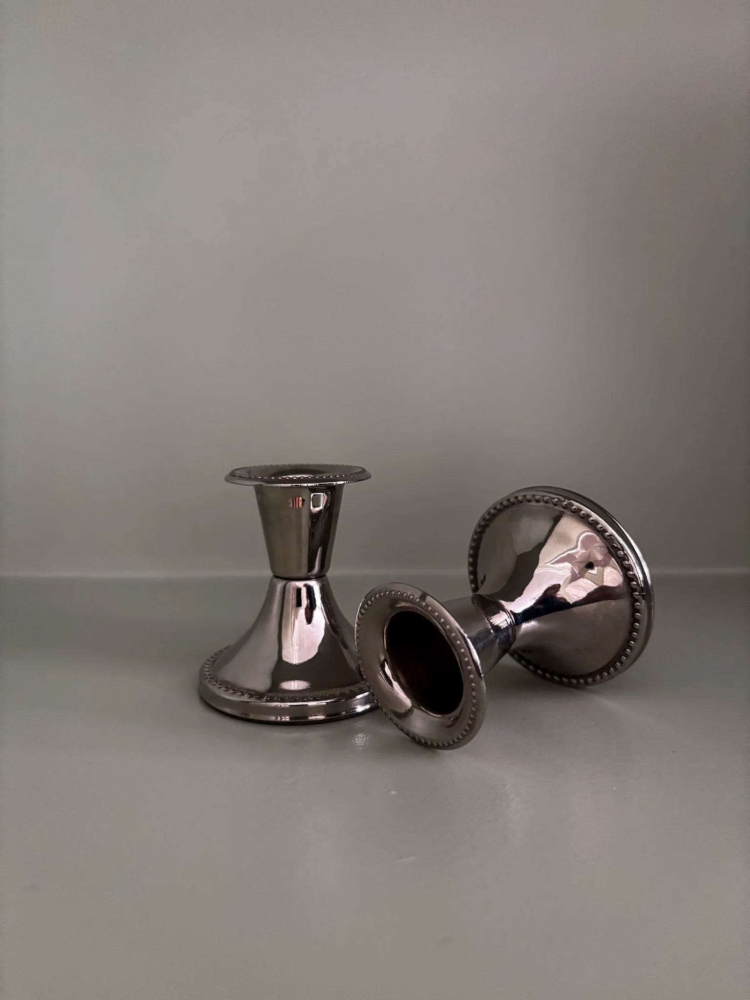 Silver Plated Candle Sticks - Image 3