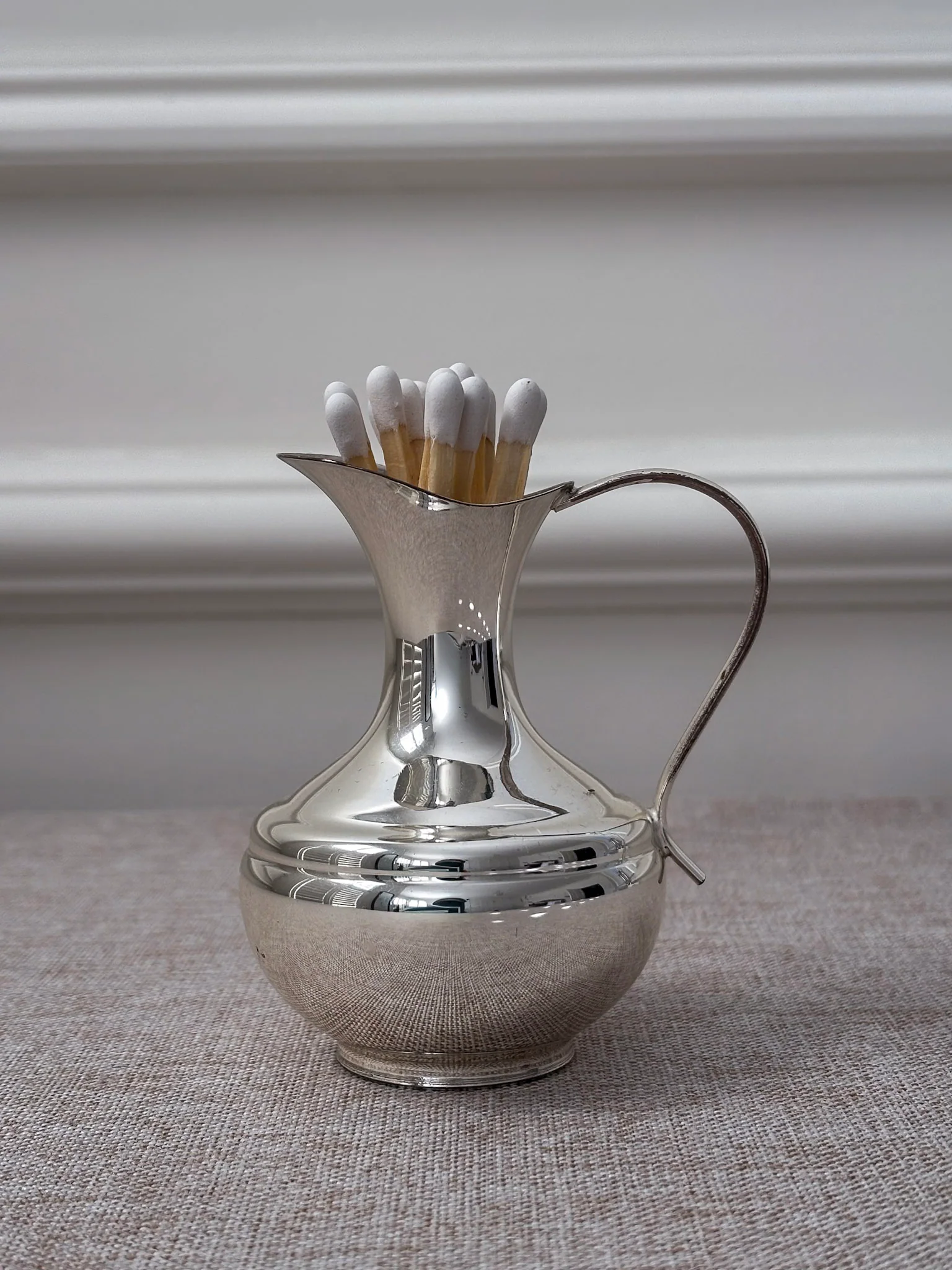 Silver-Plated Mini Jug, Small Decorative Pitcher or Match Holder - Image 3