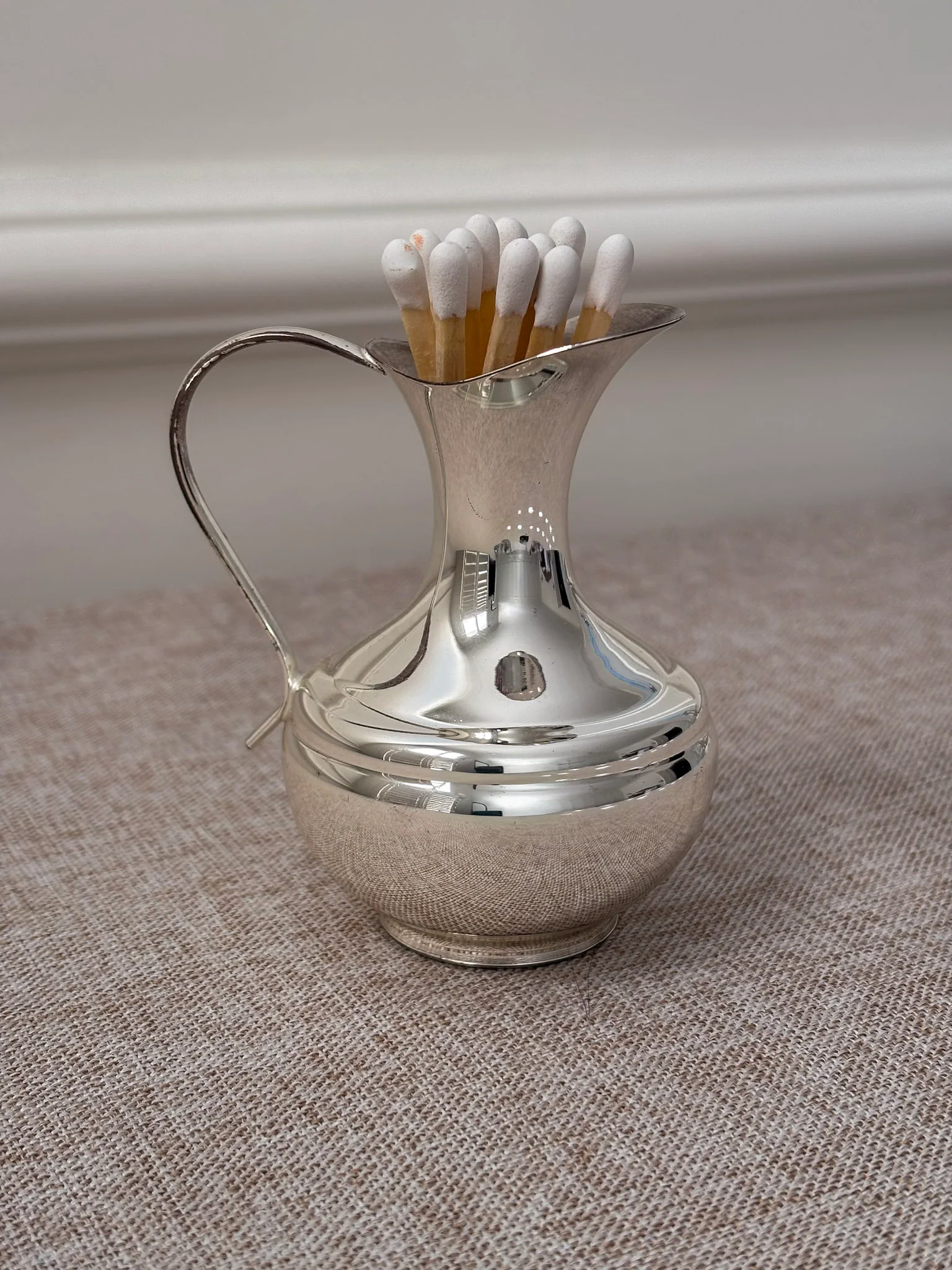 Silver-Plated Mini Jug, Small Decorative Pitcher or Match Holder - Image 5