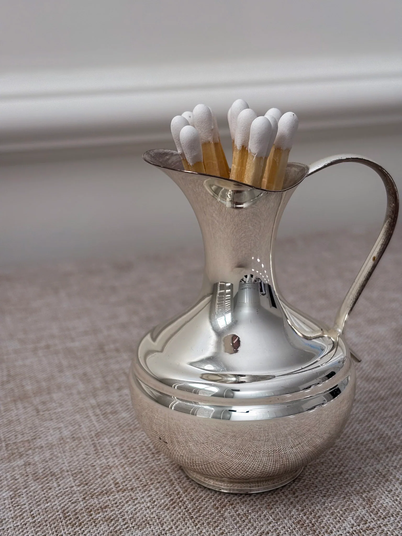 Silver-Plated Mini Jug, Small Decorative Pitcher or Match Holder - Image 6