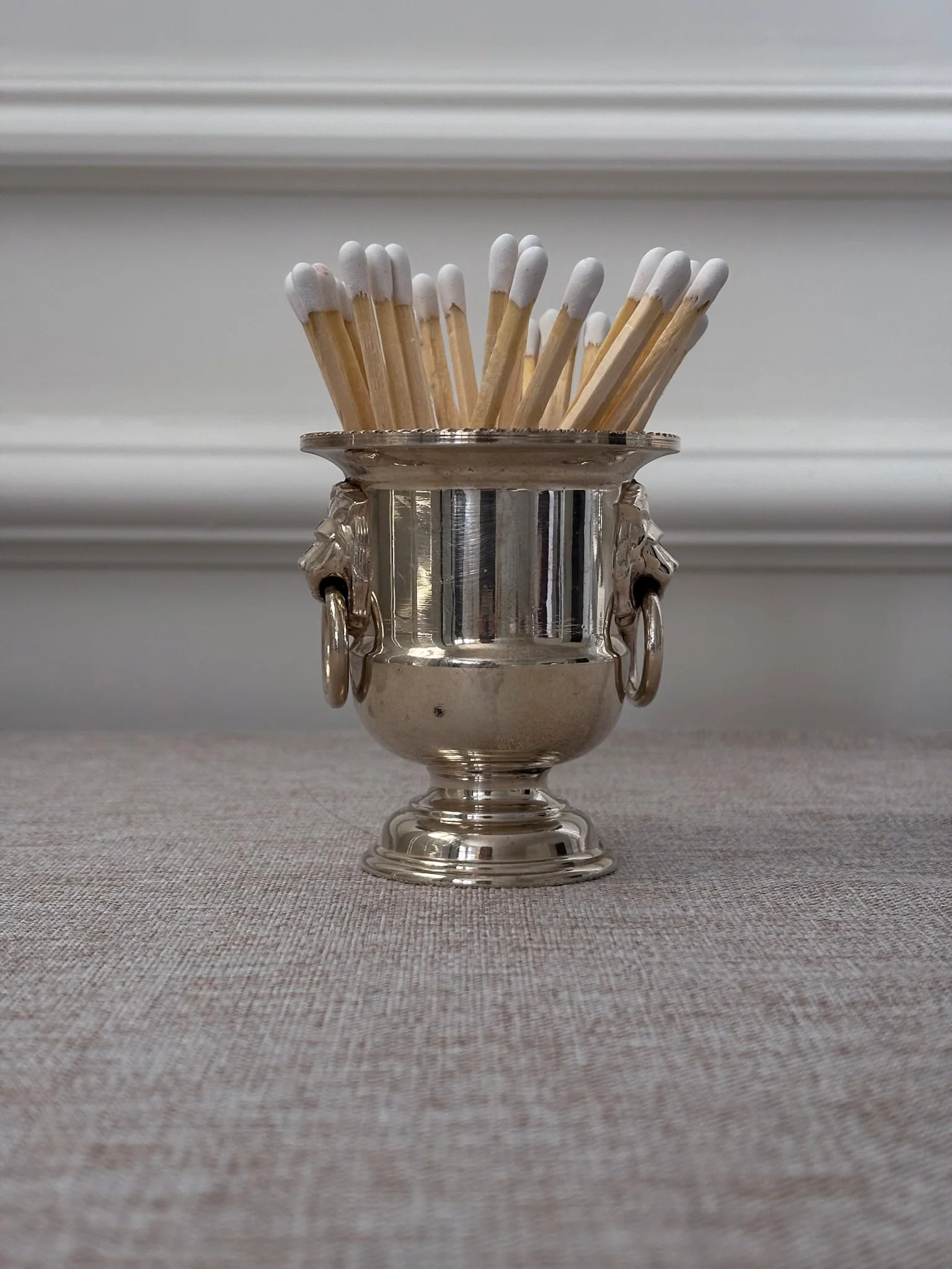 Silver Plated Mini Champagne Bucket Match Holder - Image 3