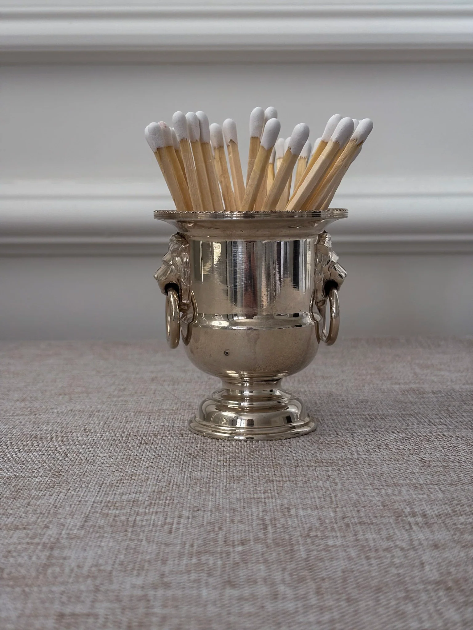 Silver Plated Mini Champagne Bucket Match Holder - Image 5