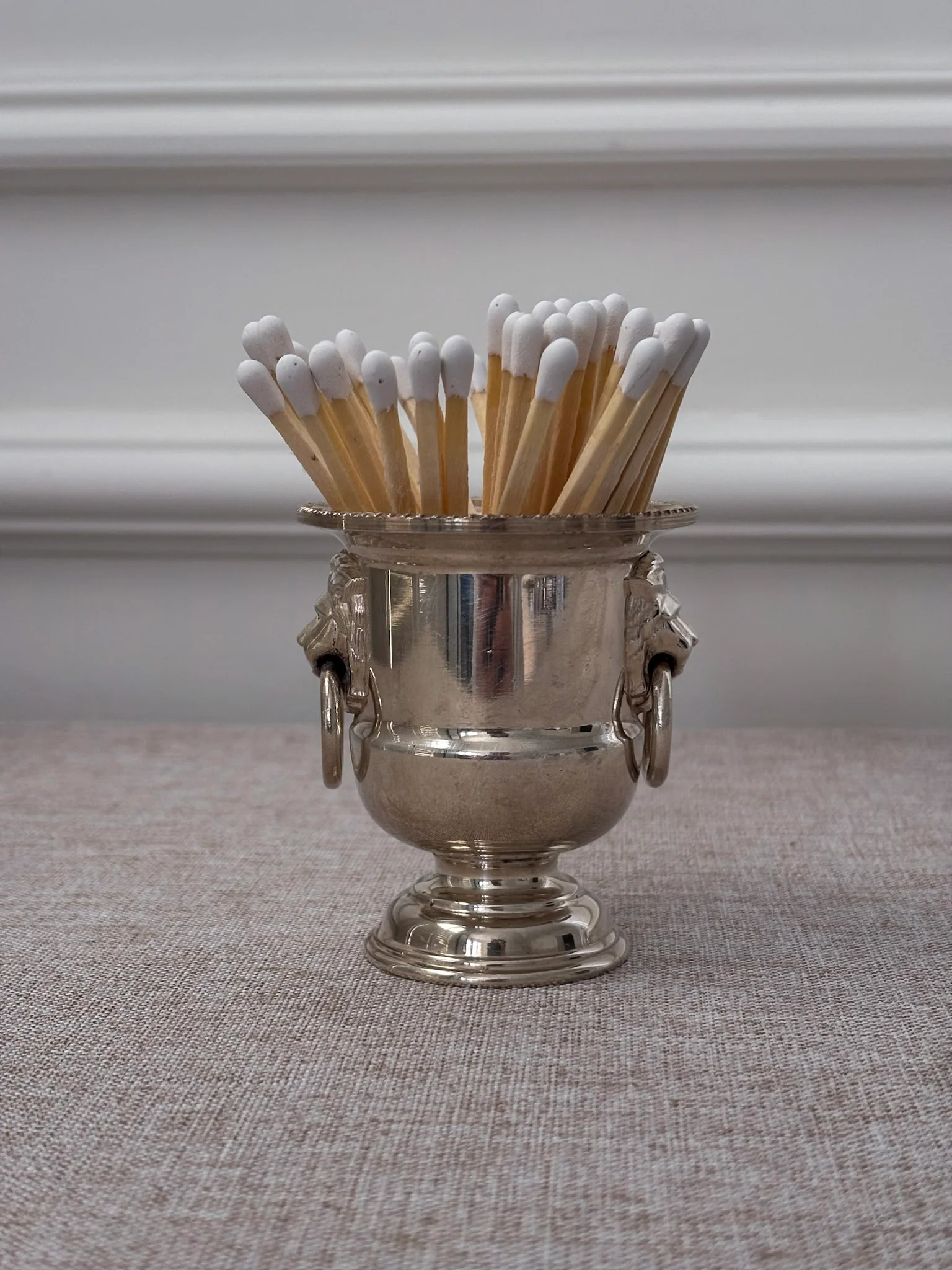 Silver Plated Mini Champagne Bucket Match Holder - Image 8