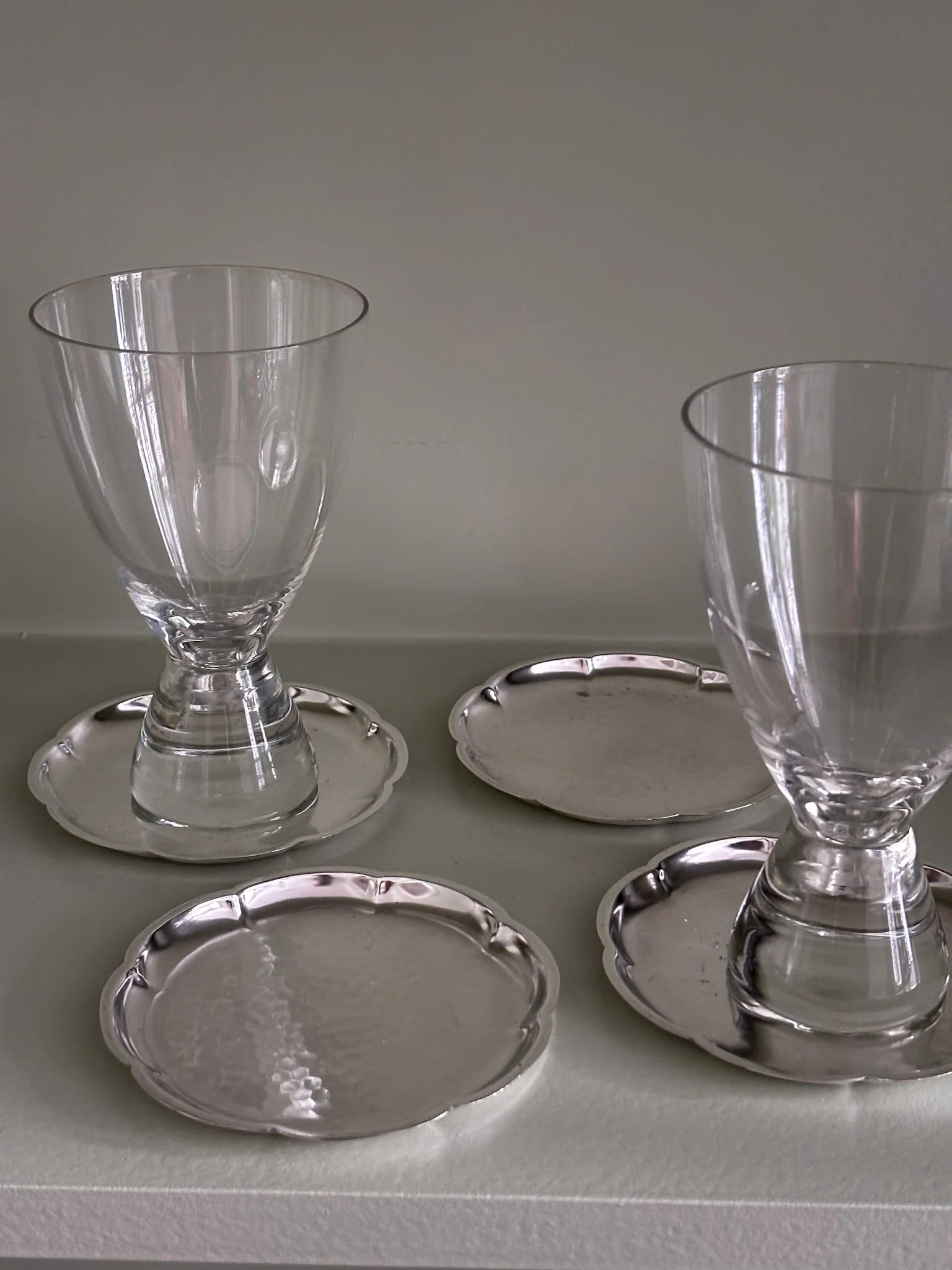 Silver-Plated Scalloped Edge Coasters - Set of Four - Image 11