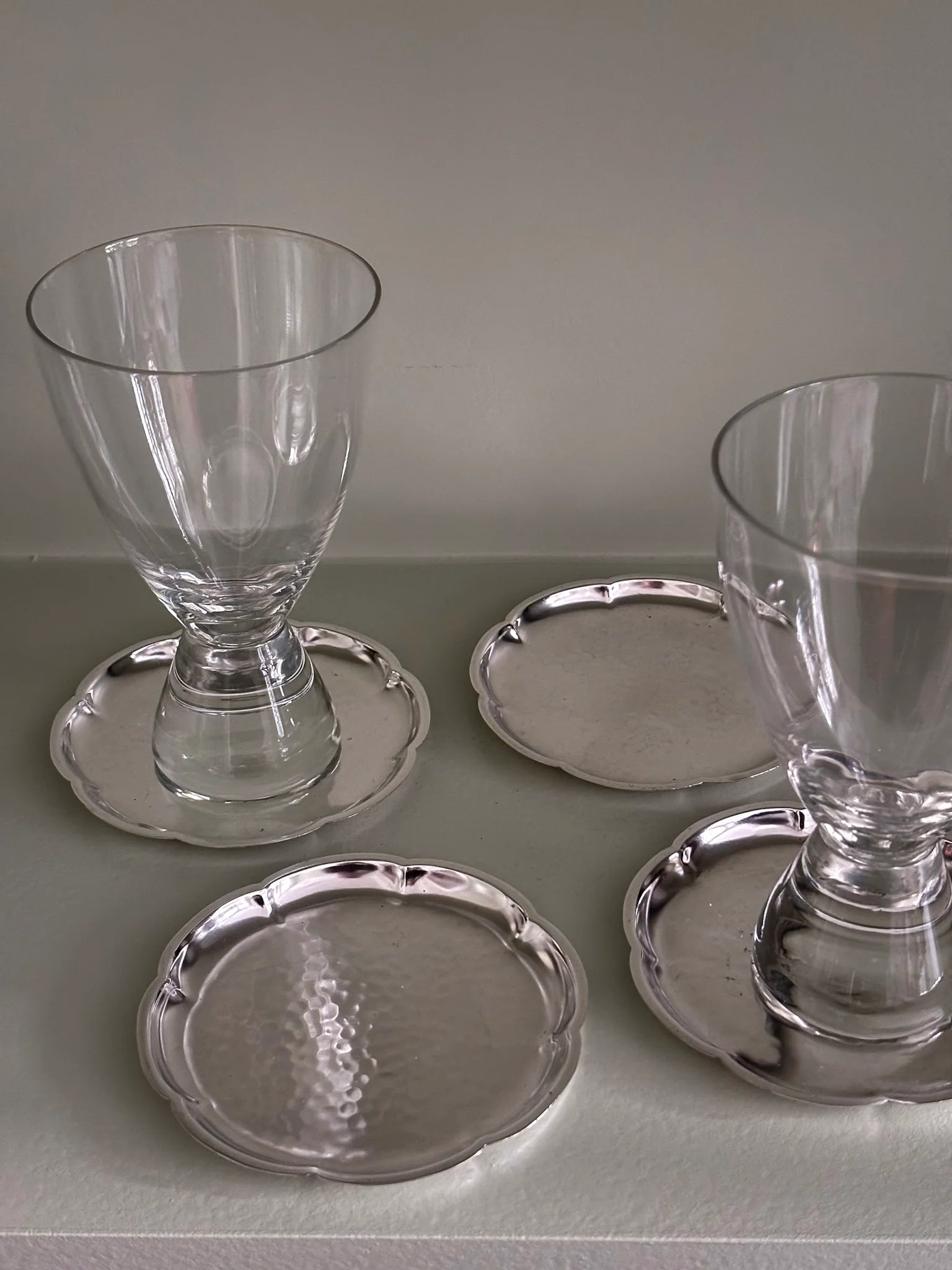 Silver-Plated Scalloped Edge Coasters - Set of Four - Image 2